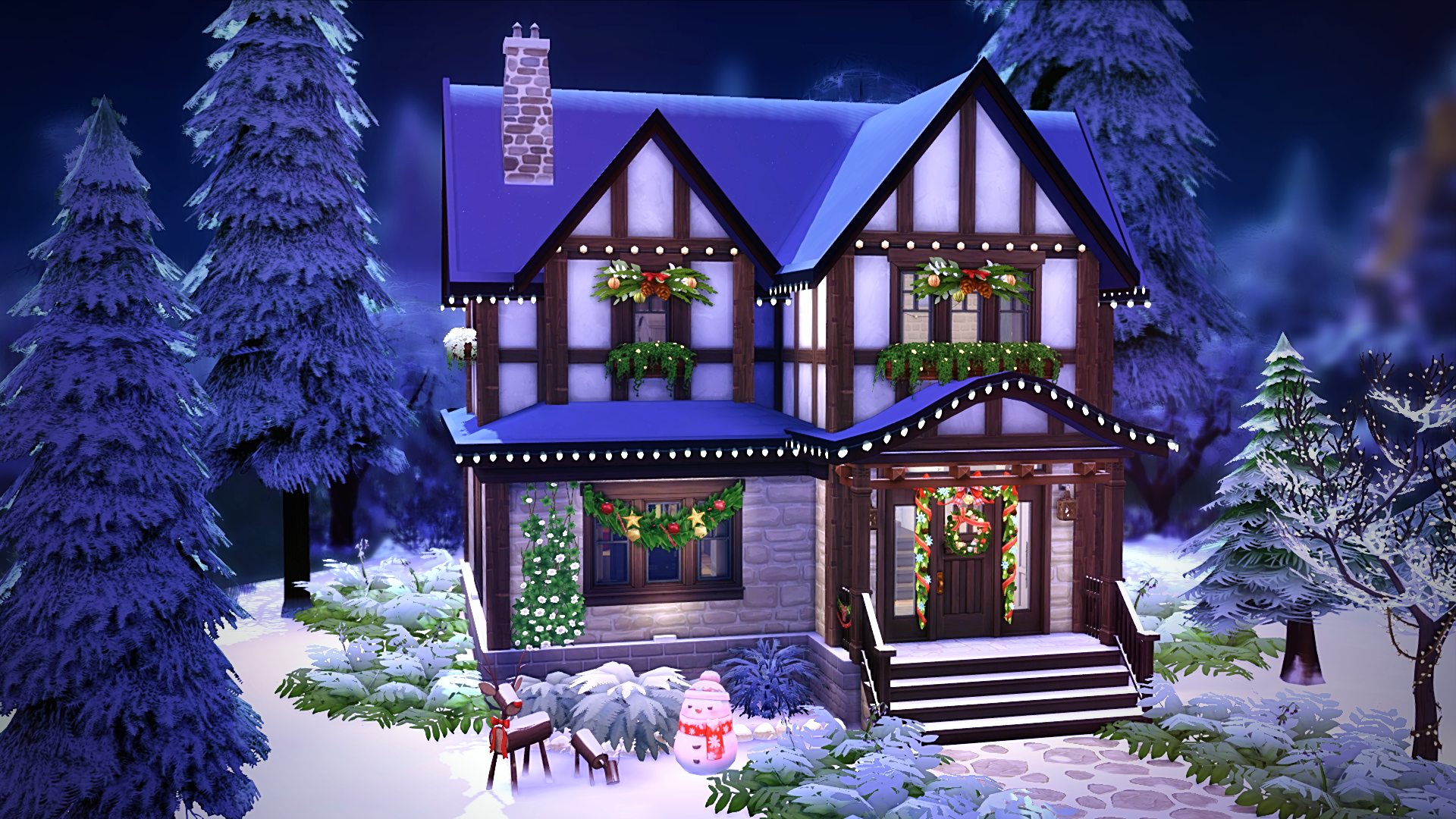 Hey! I built this cozy Christmas cottage!