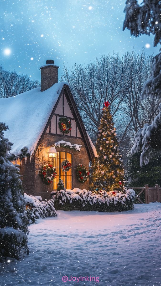 Winter Wonderland: Cozy Cottage Christmas With Snow Covered Charm