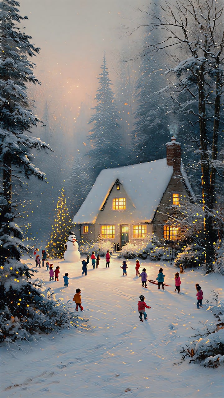 Download Winter Christmas Cottage. Royalty Free Stock Illustration Image
