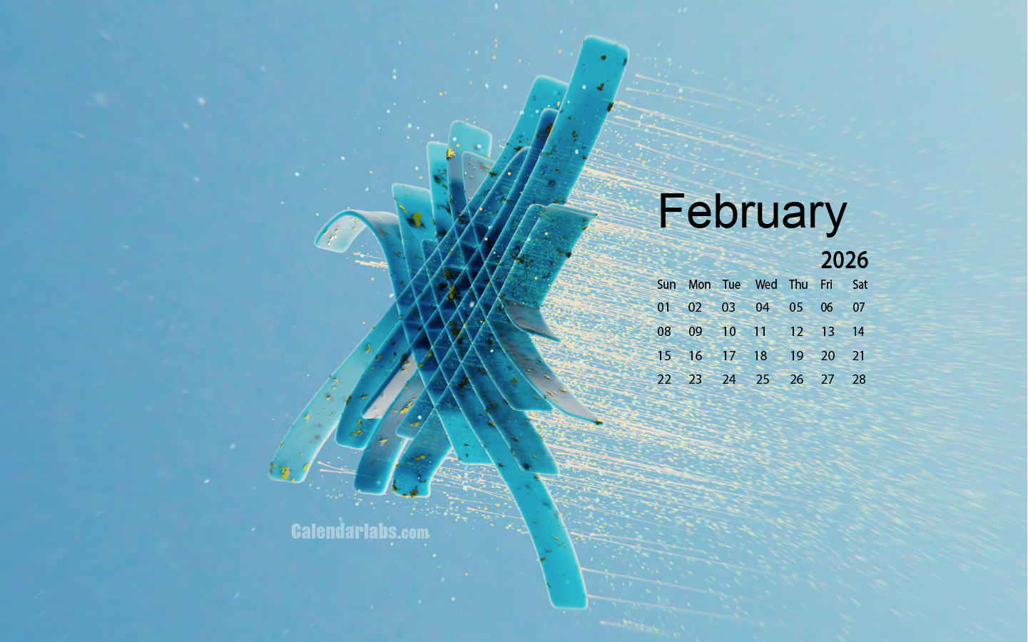 February 2026 Desktop Wallpaper Calendar