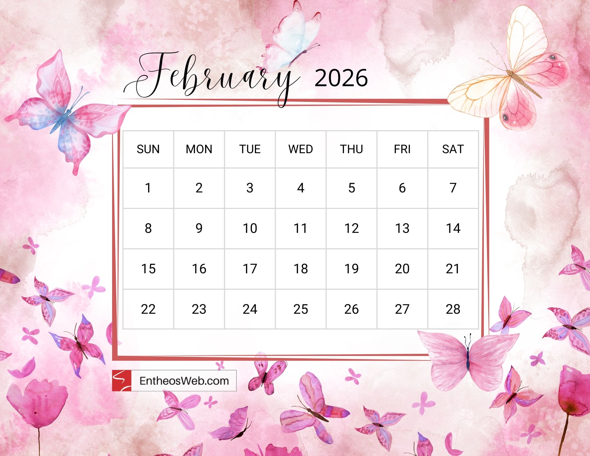 February 2026 Printable Calendars