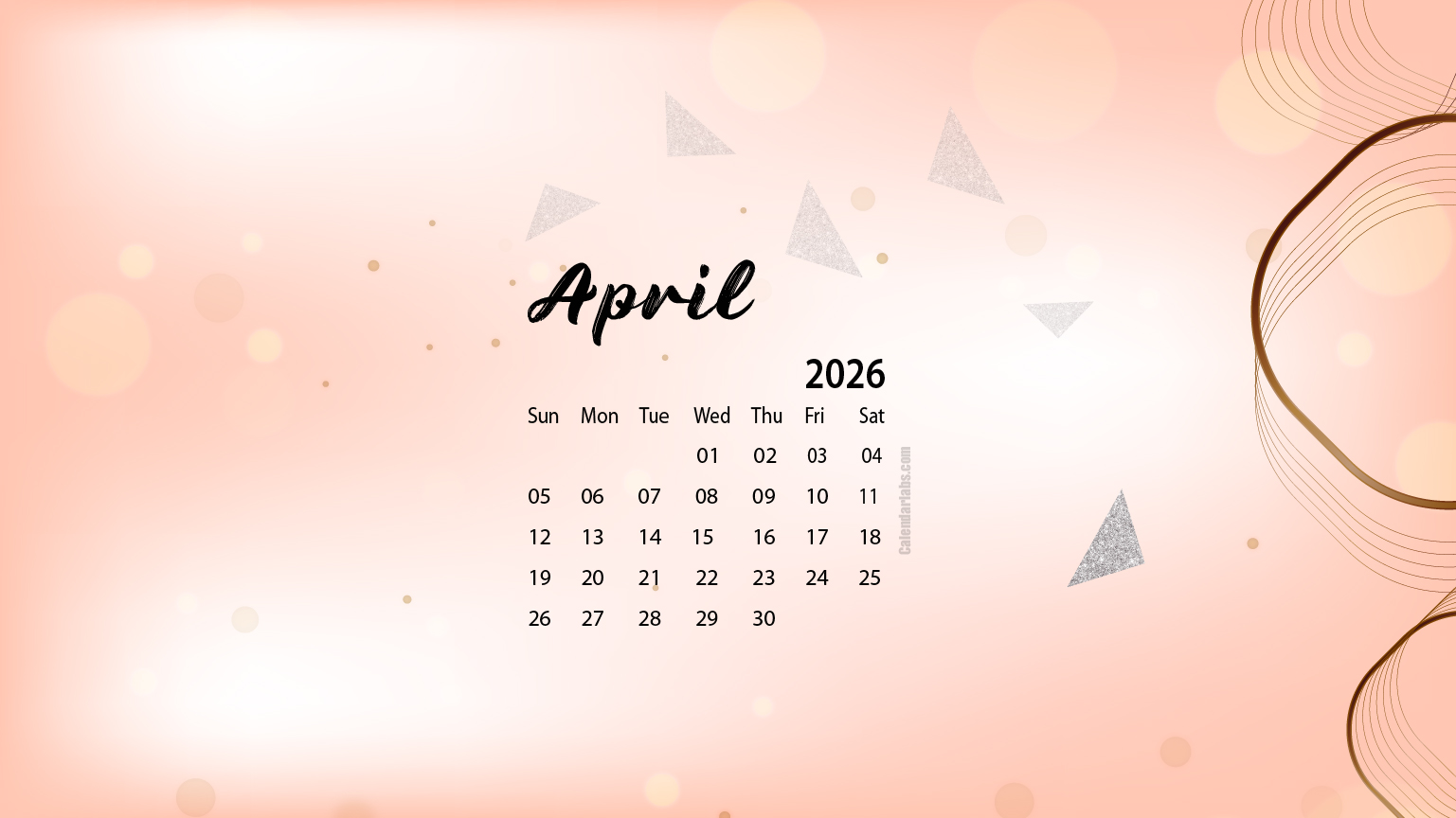 April 2026 Desktop Wallpaper Calendar
