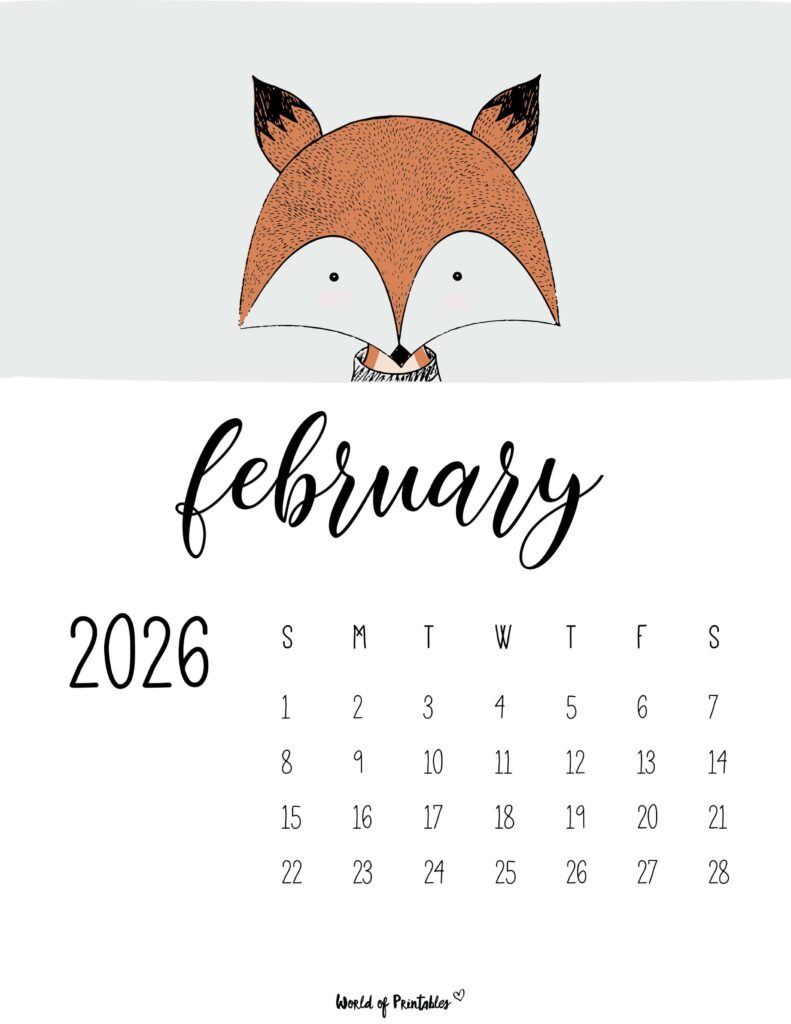 February 2026 Calendars Free Printables