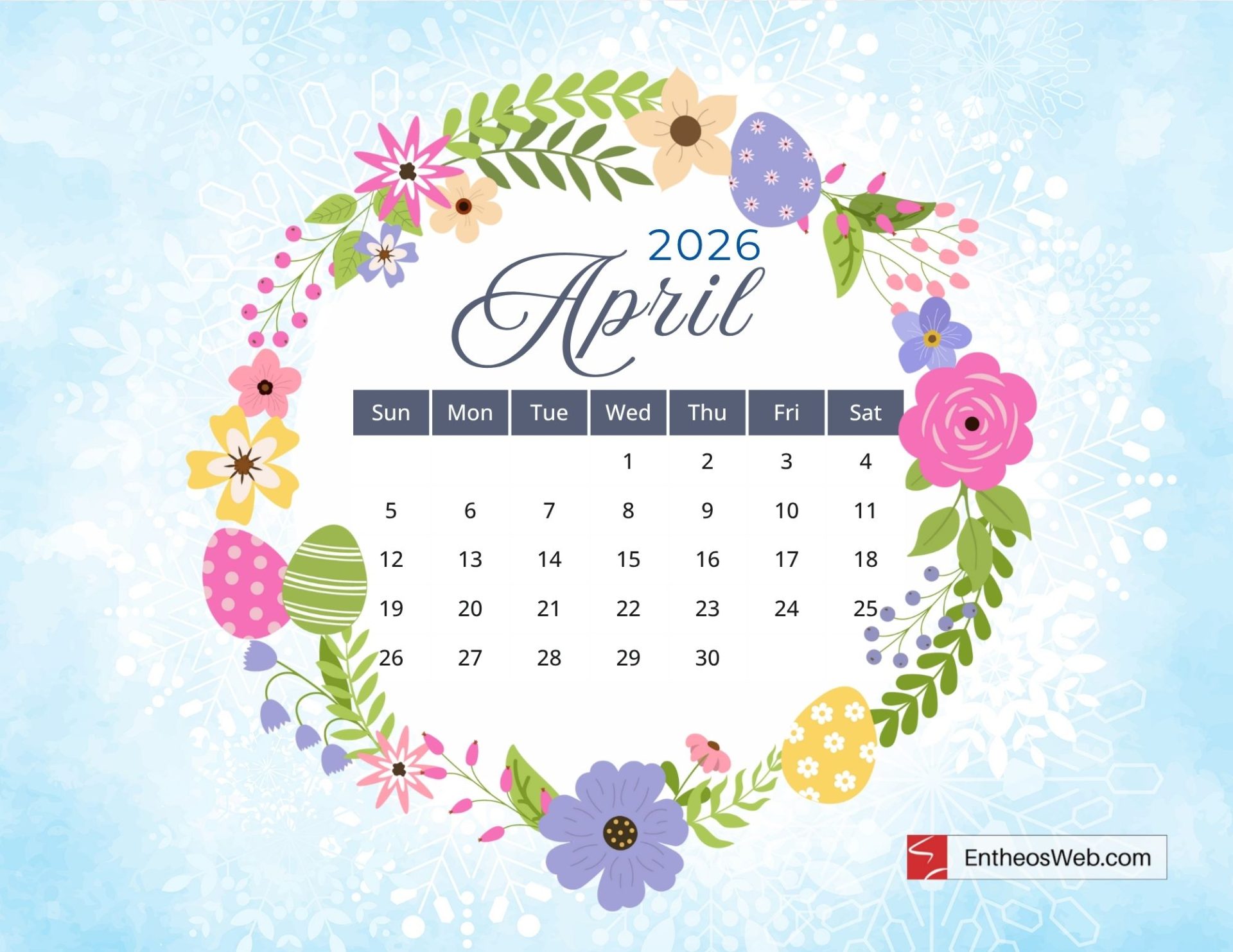 April 2026 Printable Calendars