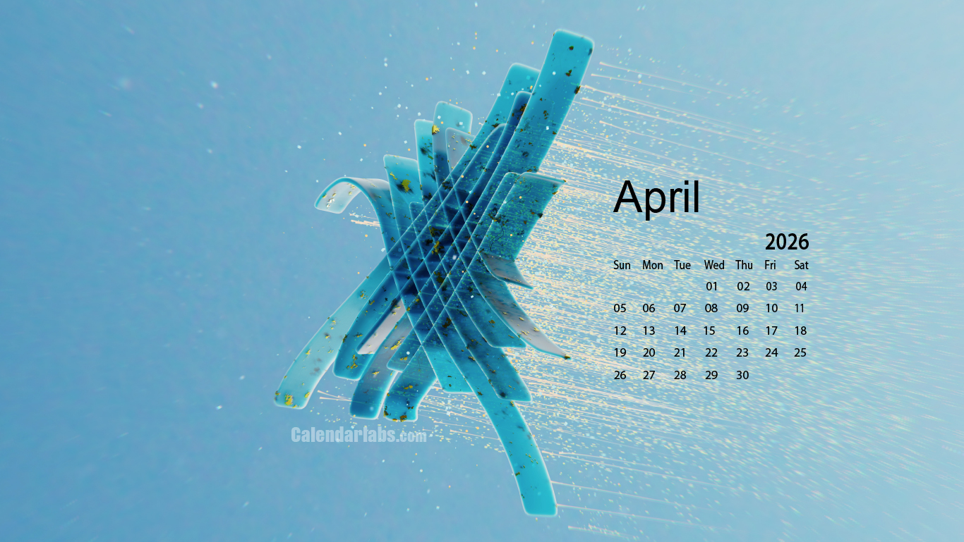 April 2026 Desktop Wallpaper Calendar