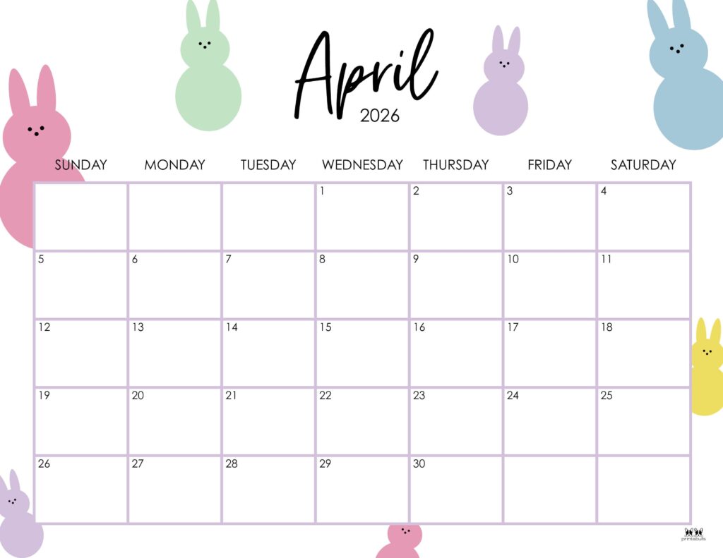 April 2026 Calendars FREE Printables