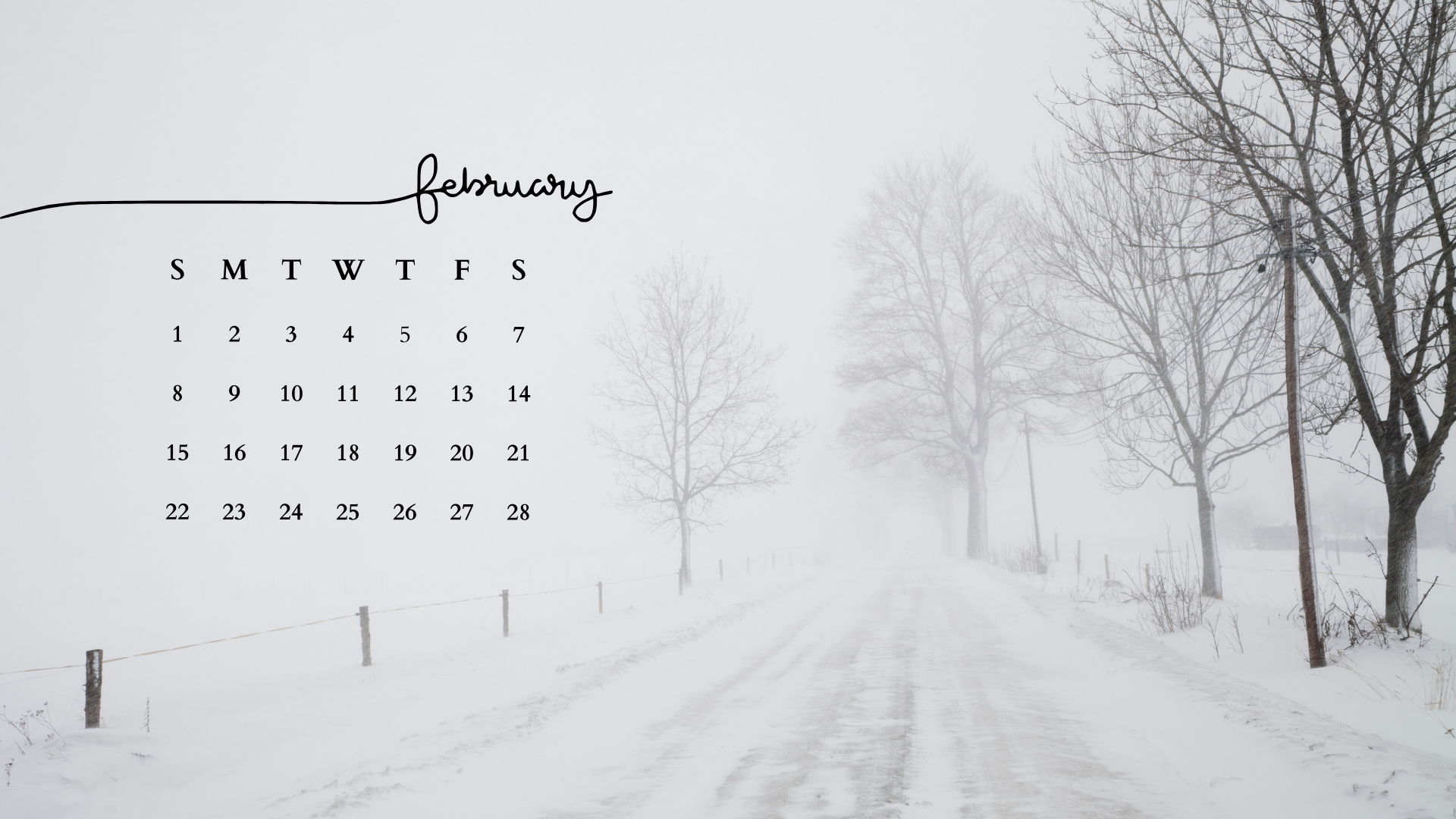 Free February 2026 Desktop Calendar Background (EASY DOWNLOAD)