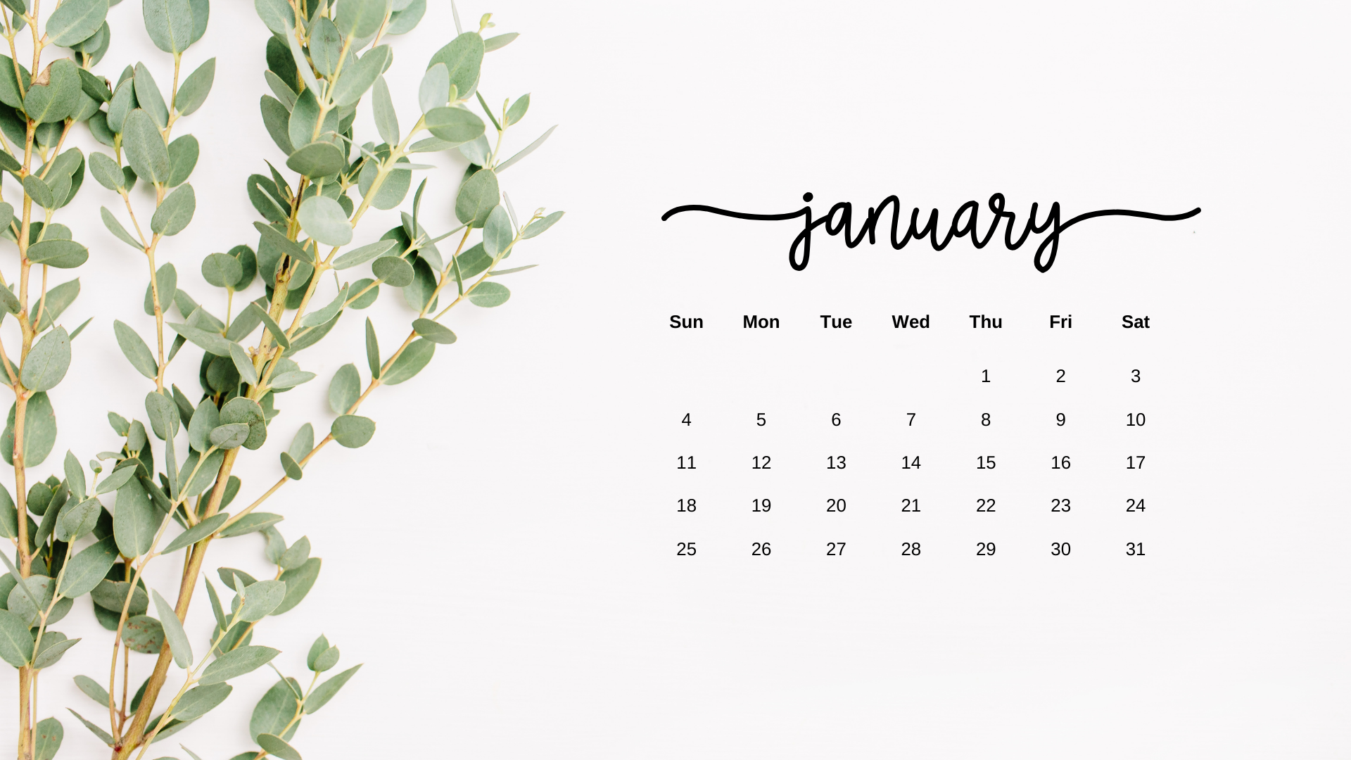 Free January 2026 Desktop Calendar Background (EASY DOWNLOAD)