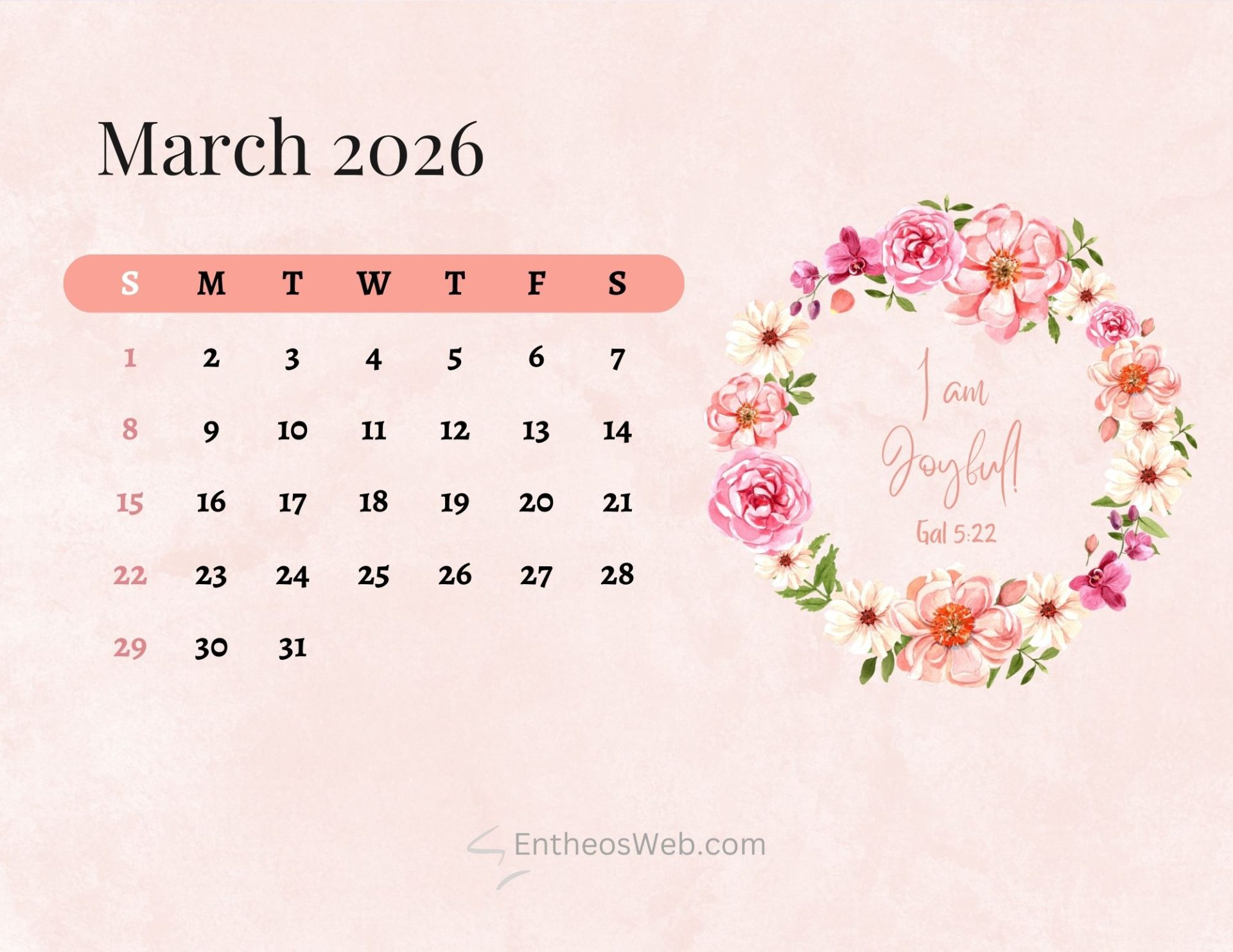 March 2026 Printable Calendars