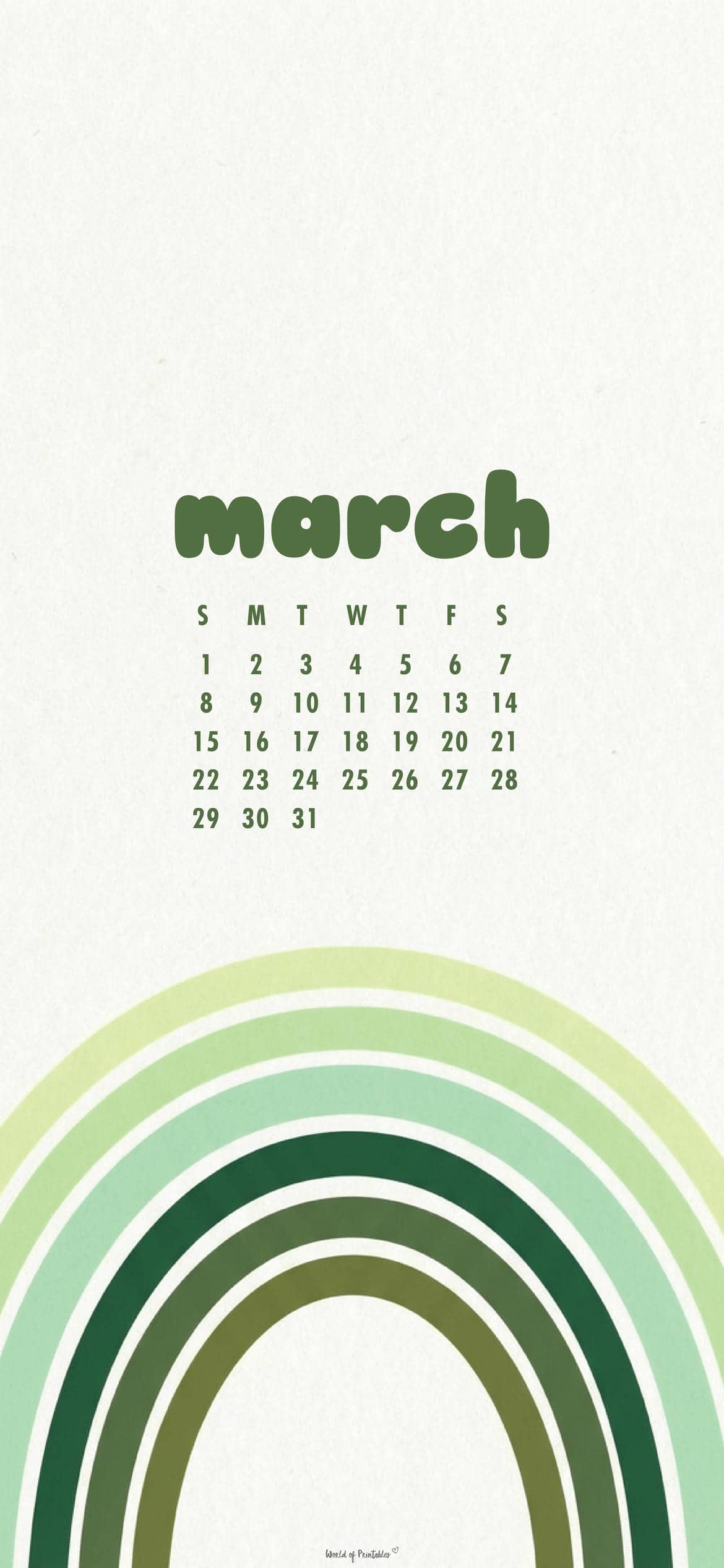 Free March 2026 Calendar Wallpaper For Phone And Desktop