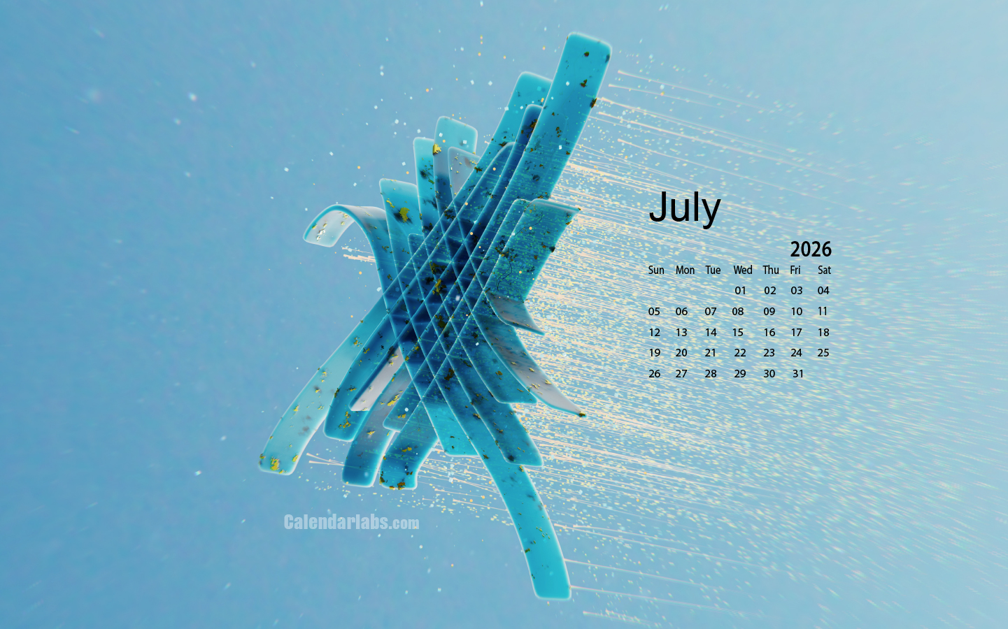 July 2026 Desktop Wallpaper Calendar
