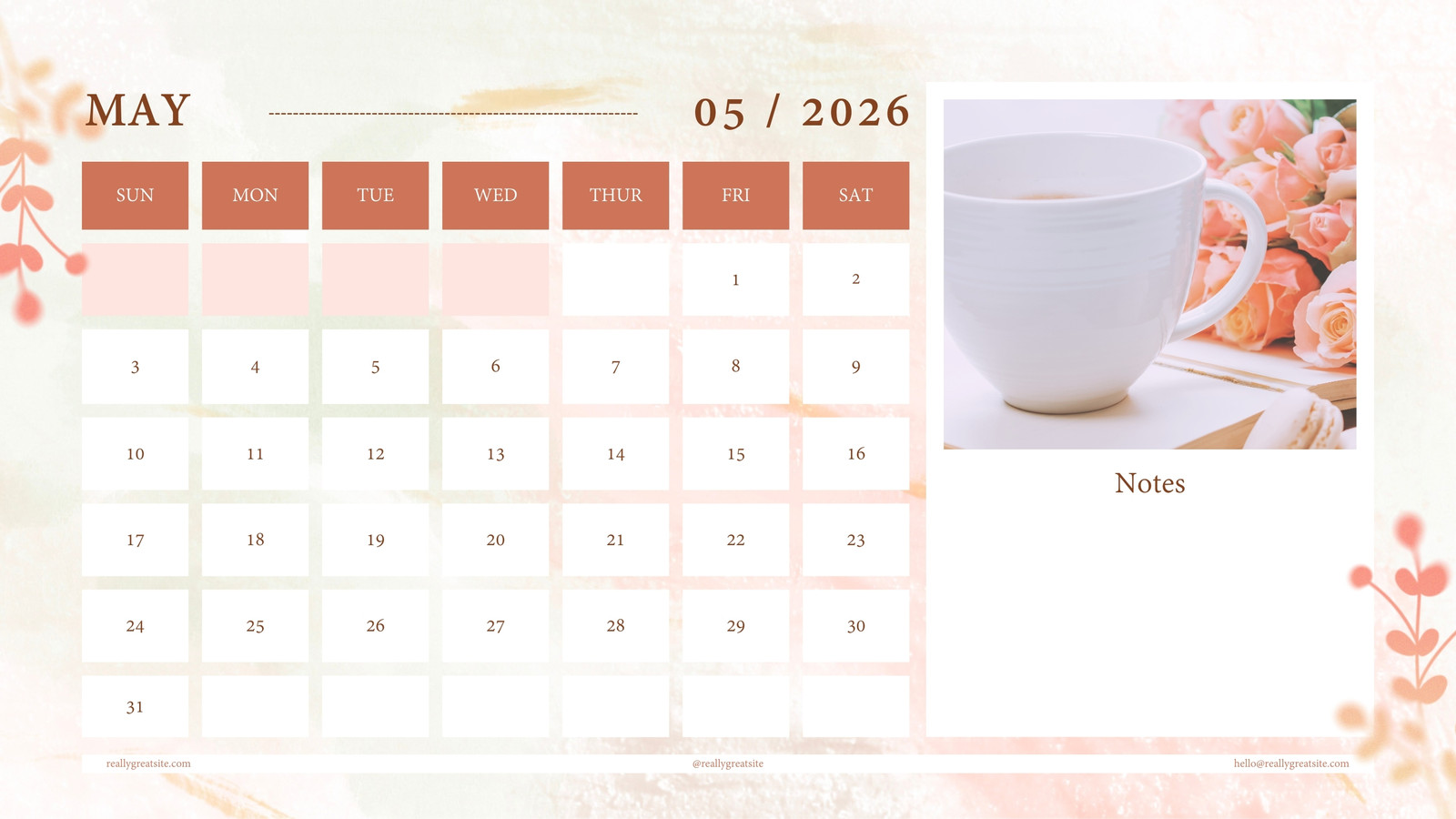 Free to edit and print May 2026 calendar