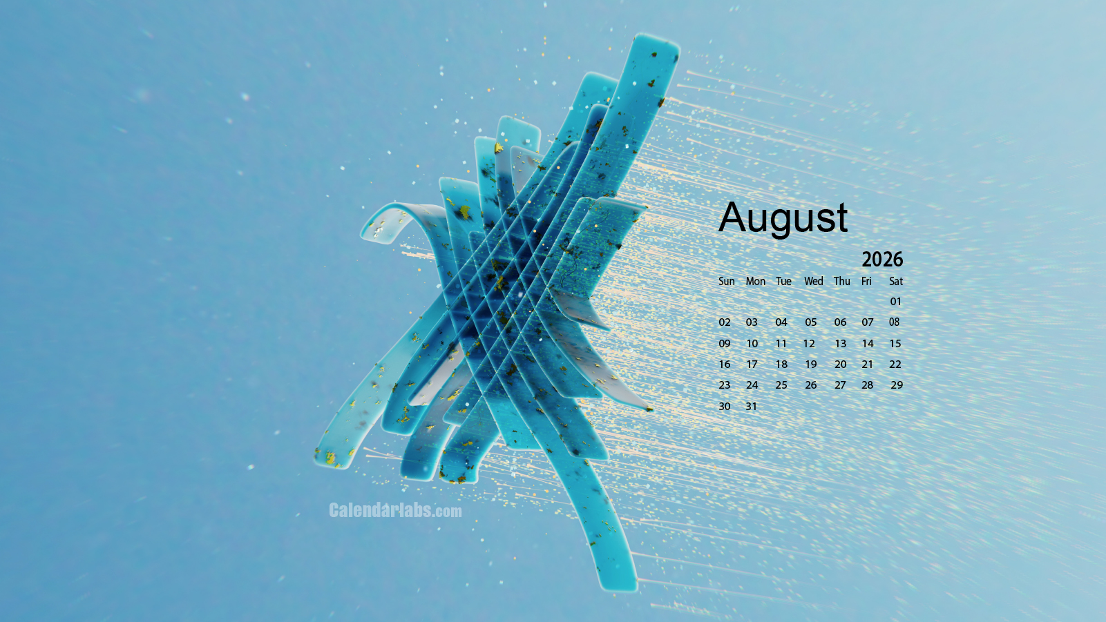 August 2026 Desktop Wallpaper Calendar