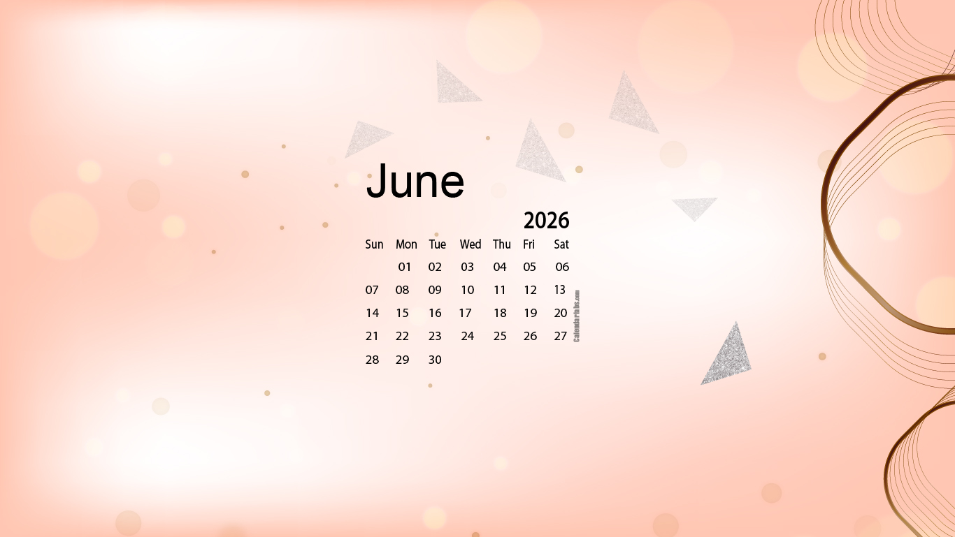 June 2026 Desktop Wallpaper Calendar