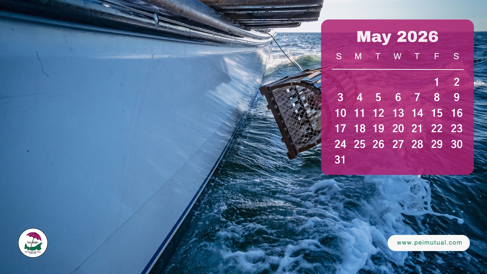 Calendar this year's calendar & PEI desktop wallpaper