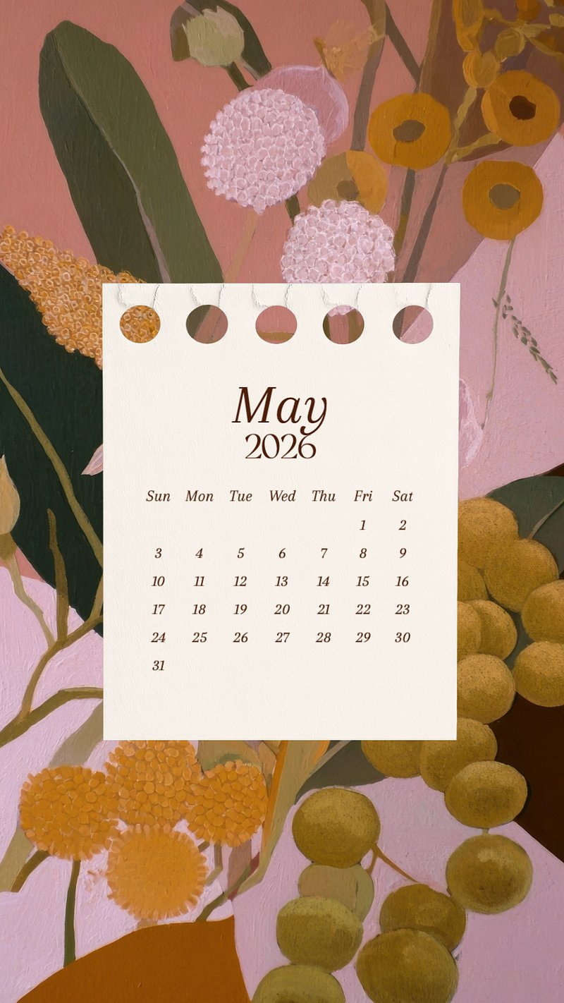 Doodle 2022 May calendar, printable