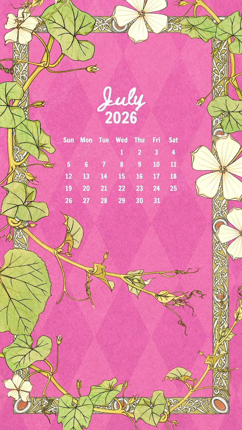 July 2022 Calendar Wallpaper Image Wallpaper