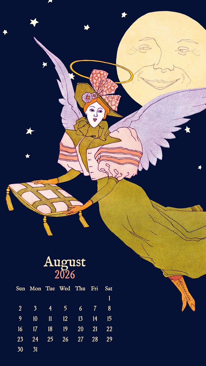 Calendar Black And White August Image Wallpaper