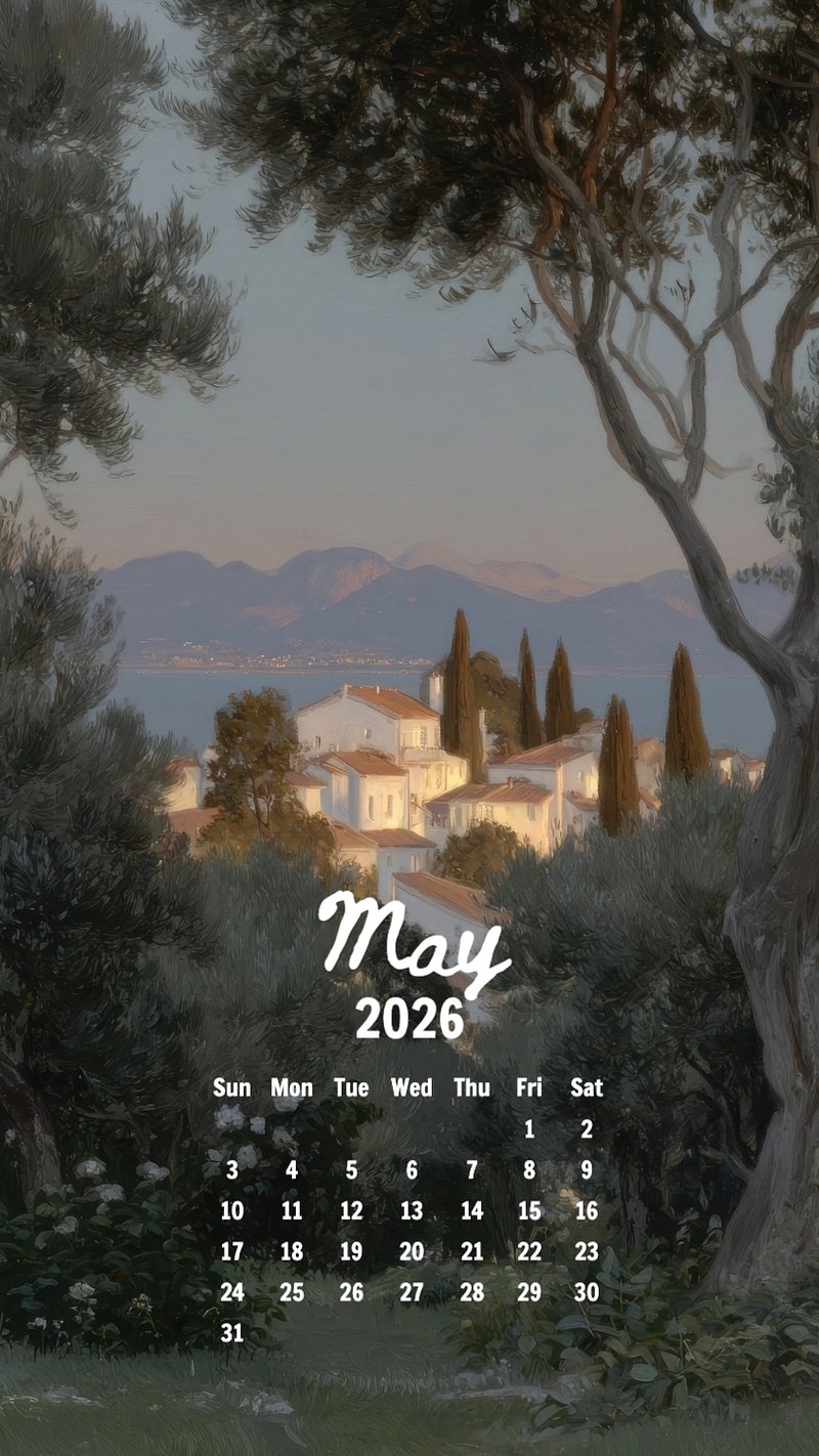 Cute 2022 May calendar, printable