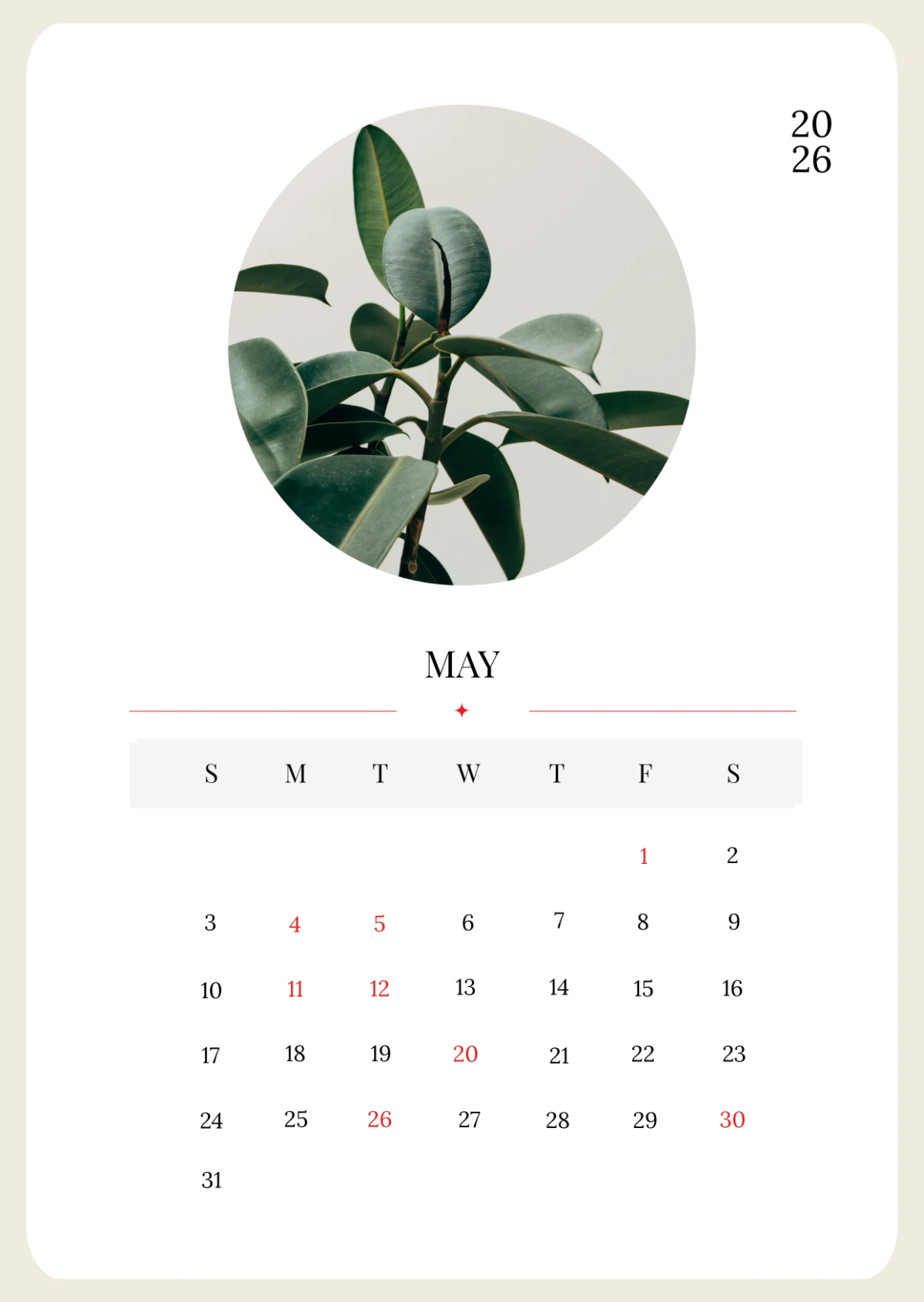 Free May 2026 Australia Calendar to Edit Online