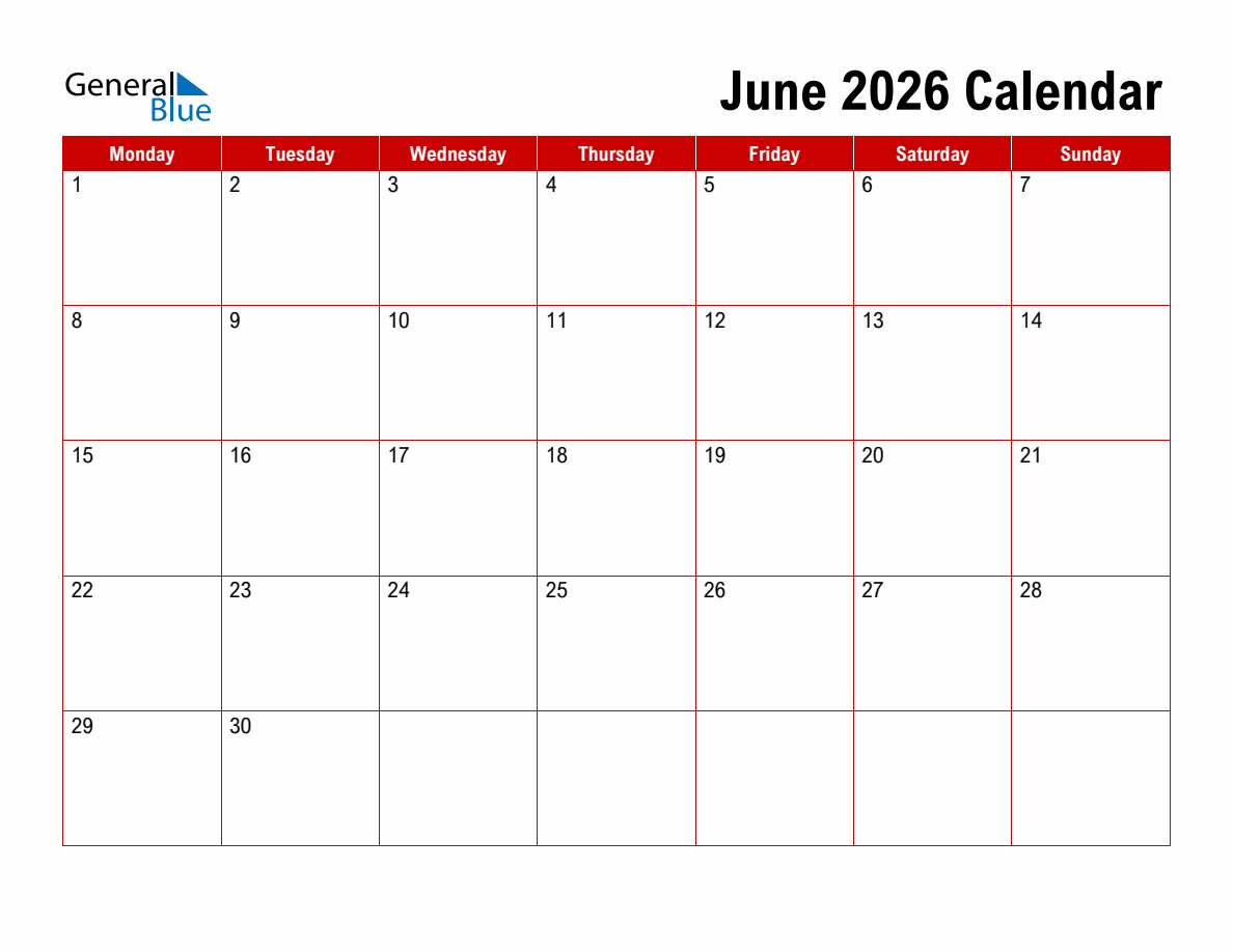 Basic Monthly Calendar