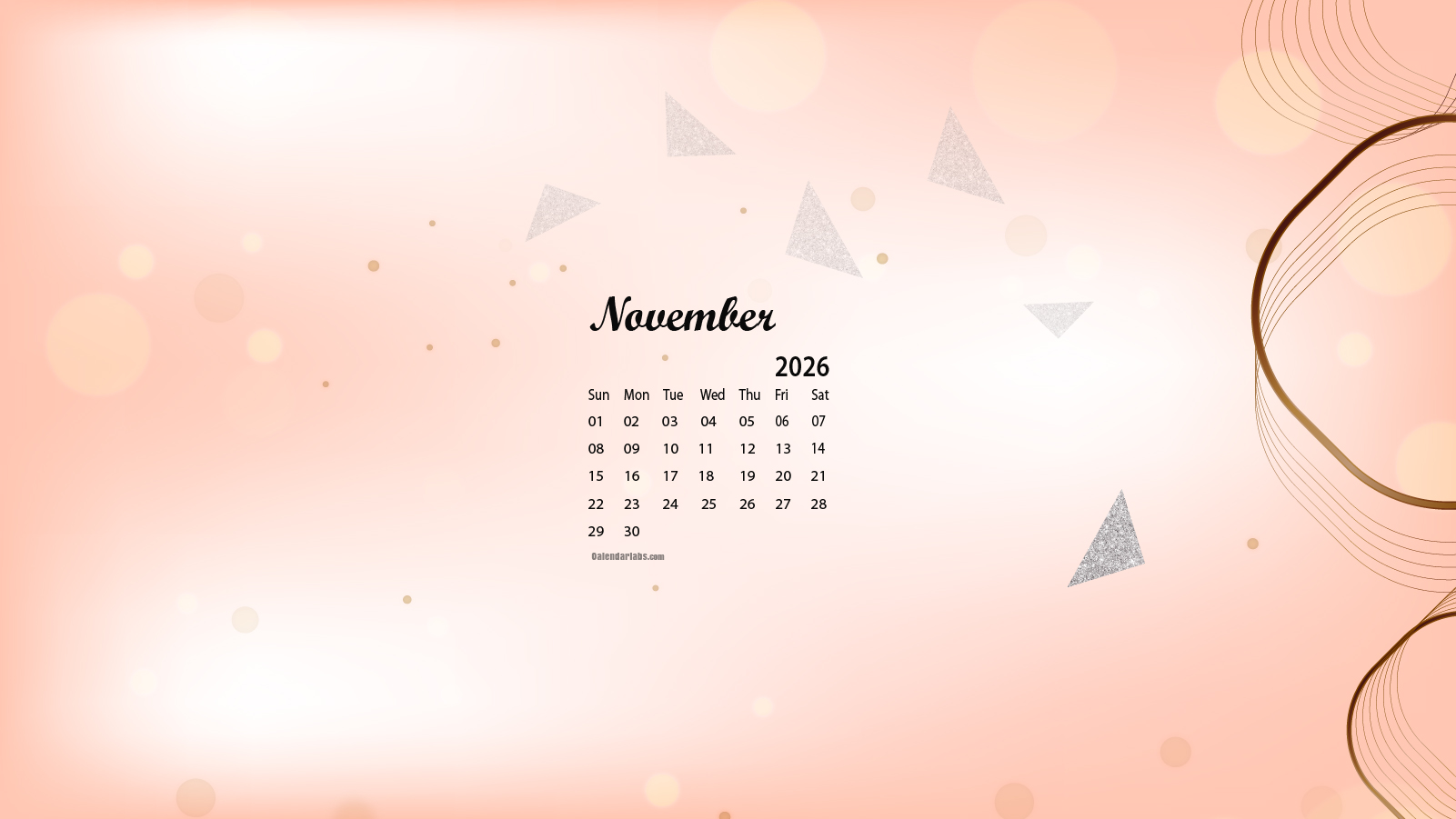 November 2026 Desktop Wallpaper Calendar