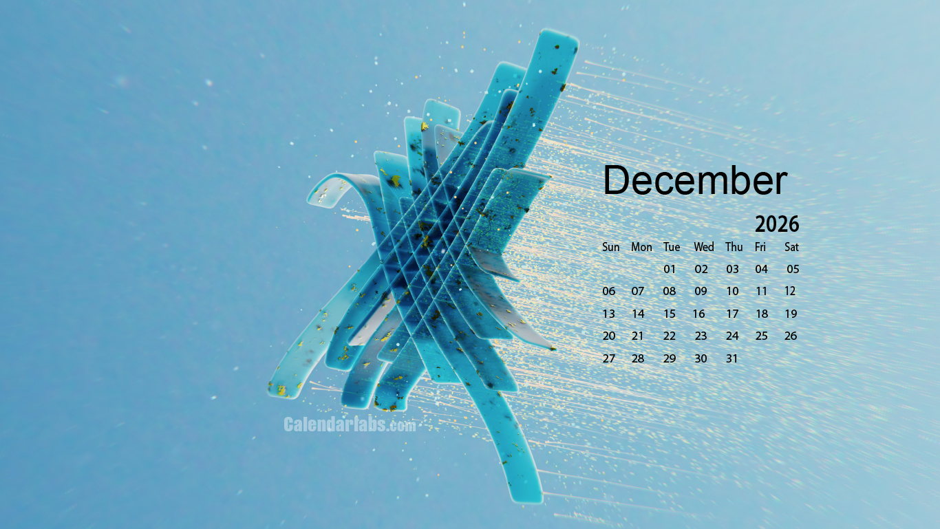 December 2026 Desktop Wallpaper Calendar