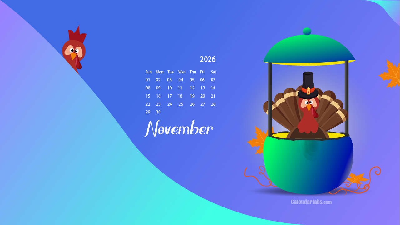 November 2026 Calendar Cute