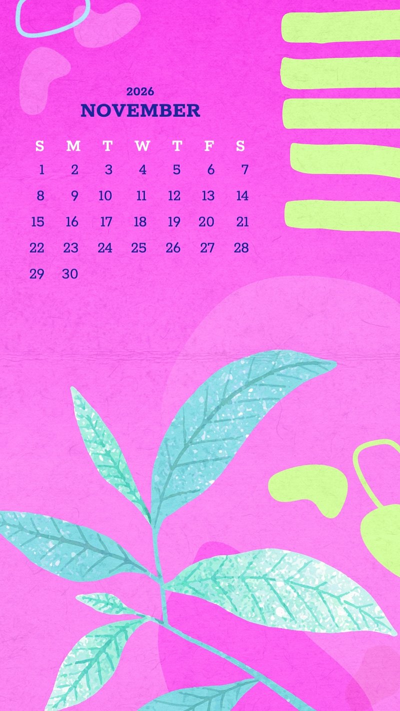 November 2021 mobile wallpaper psd
