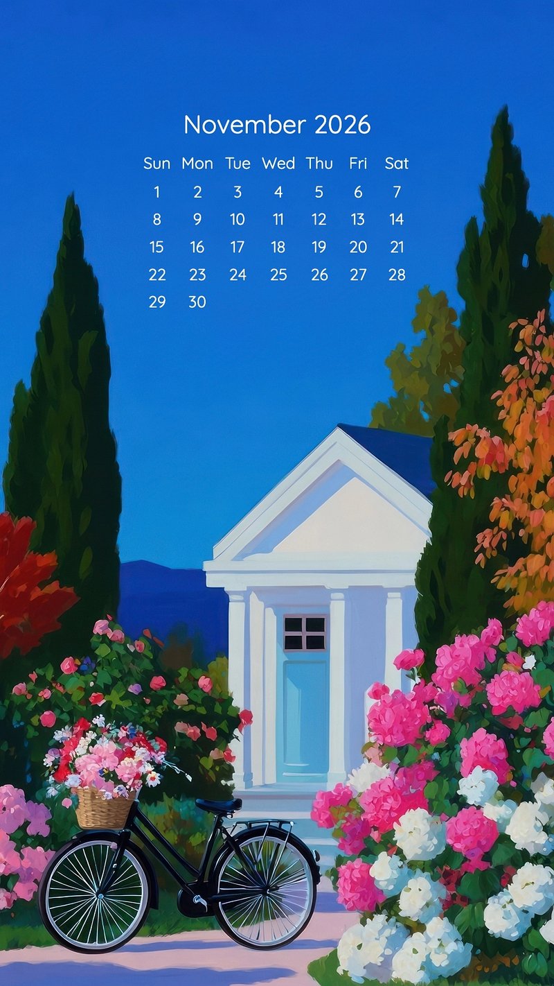 Pink Calendar 2021 November Image Wallpaper