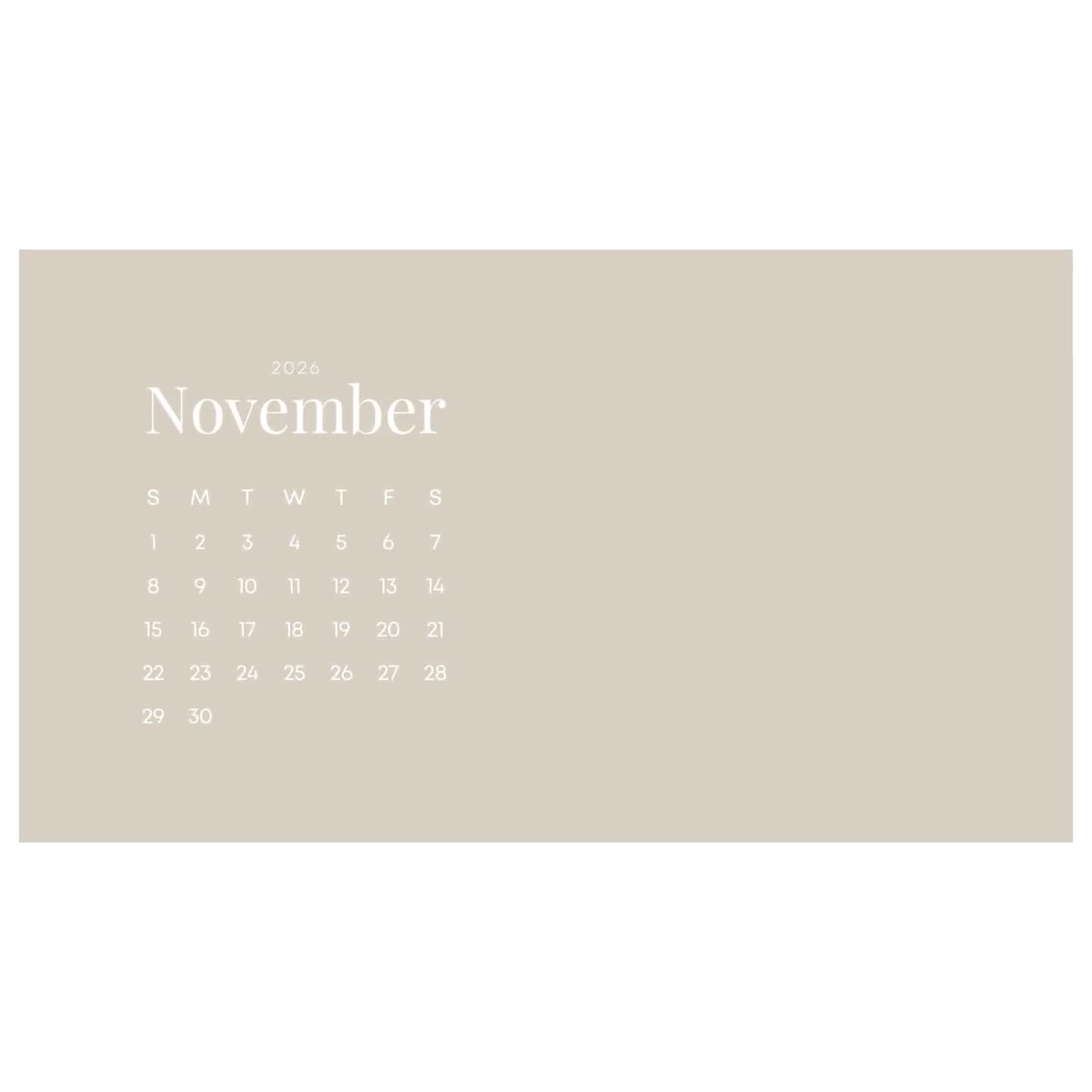 2026 Monthly Desktop Calendar Wallpaper Calendar Digital Background Minimal Design Calendar Simple organizer Digital planner 4 set