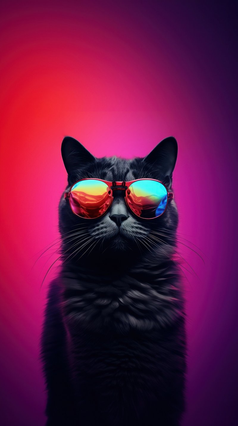 Cat With Sunglasses Image Wallpaper