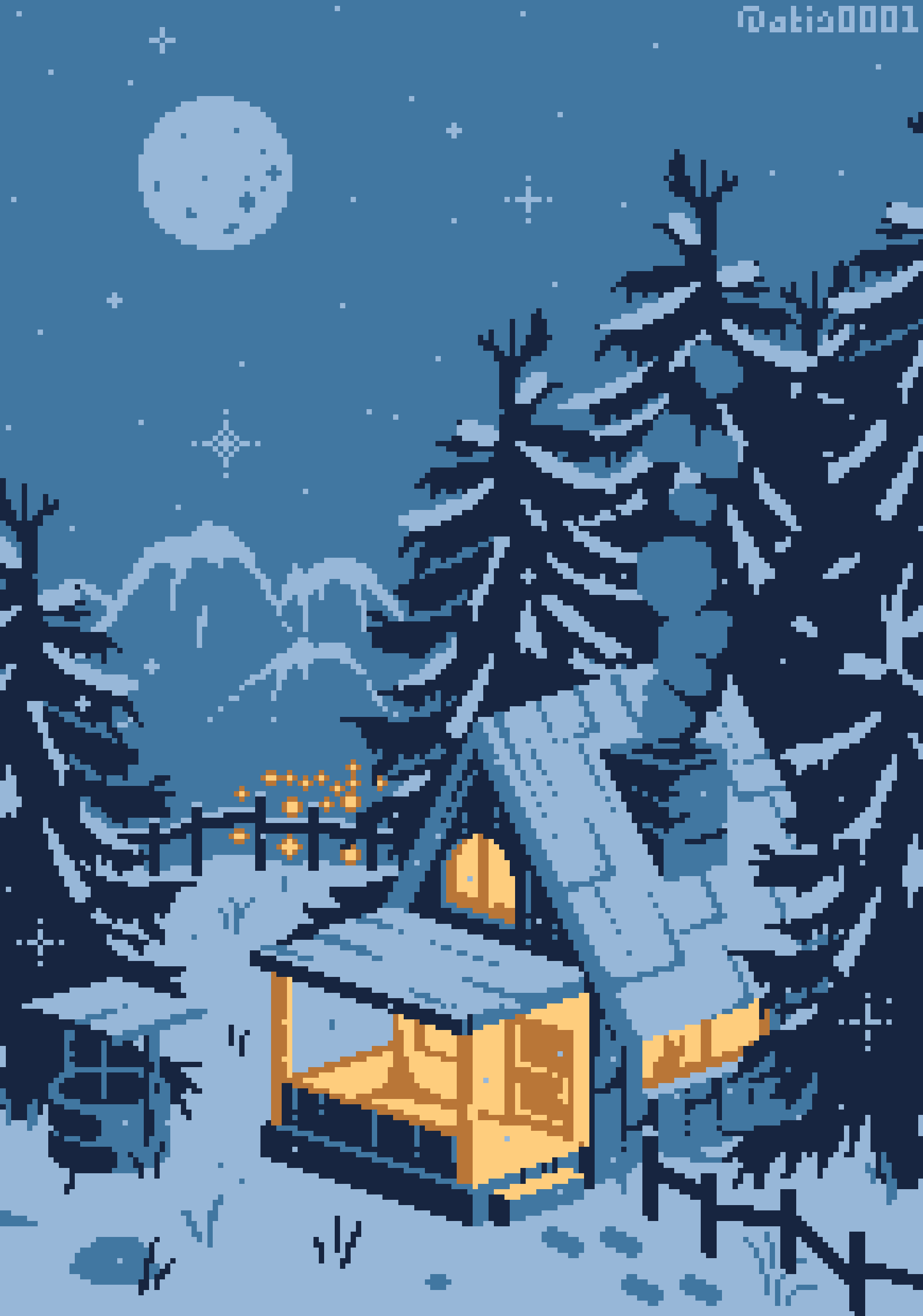 winter rest (pixel art I did for my gf)