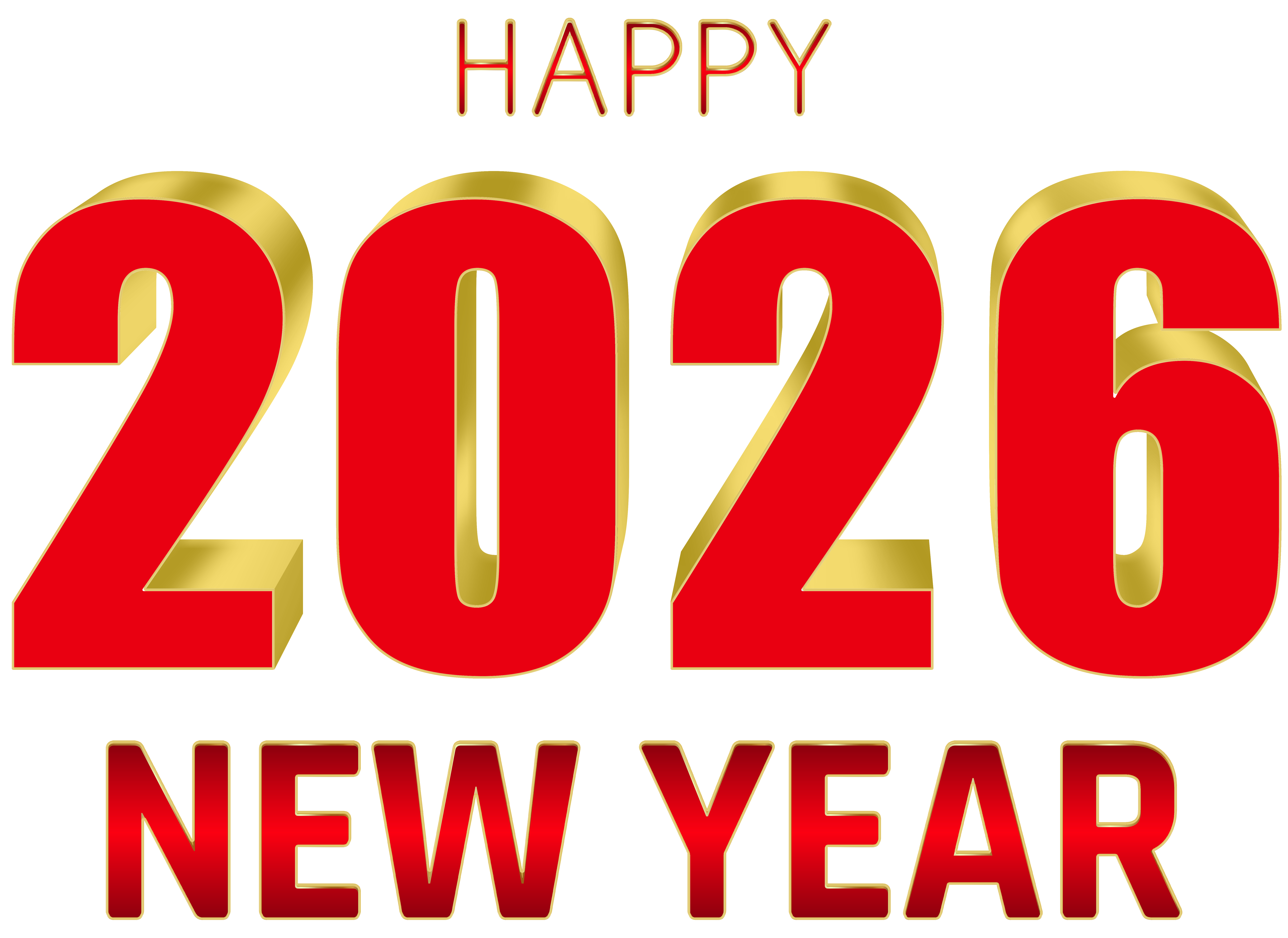 2026 Happy New Year PNG Clipart​-Quality Free Image and Transparent PNG Clipart