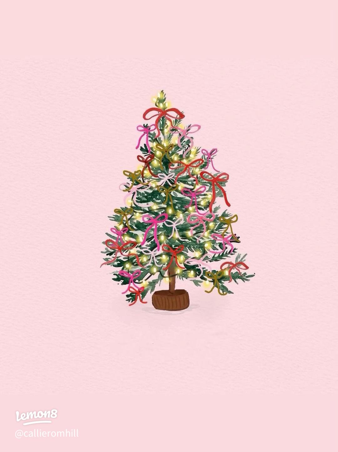 Add a Festive Touch: Christmas Wallpaper with Bows