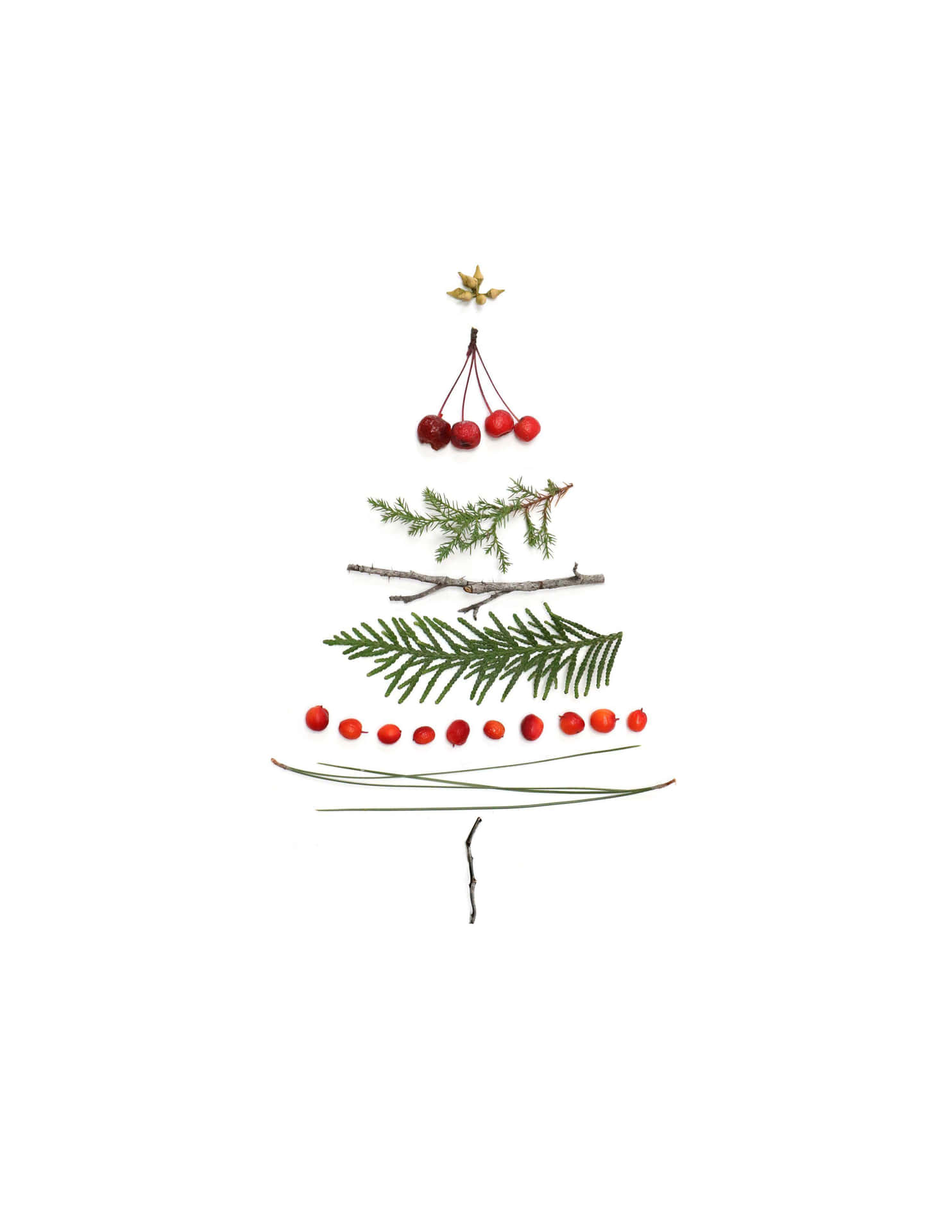 Download Minimalist Christmas Tree Art Wallpaper