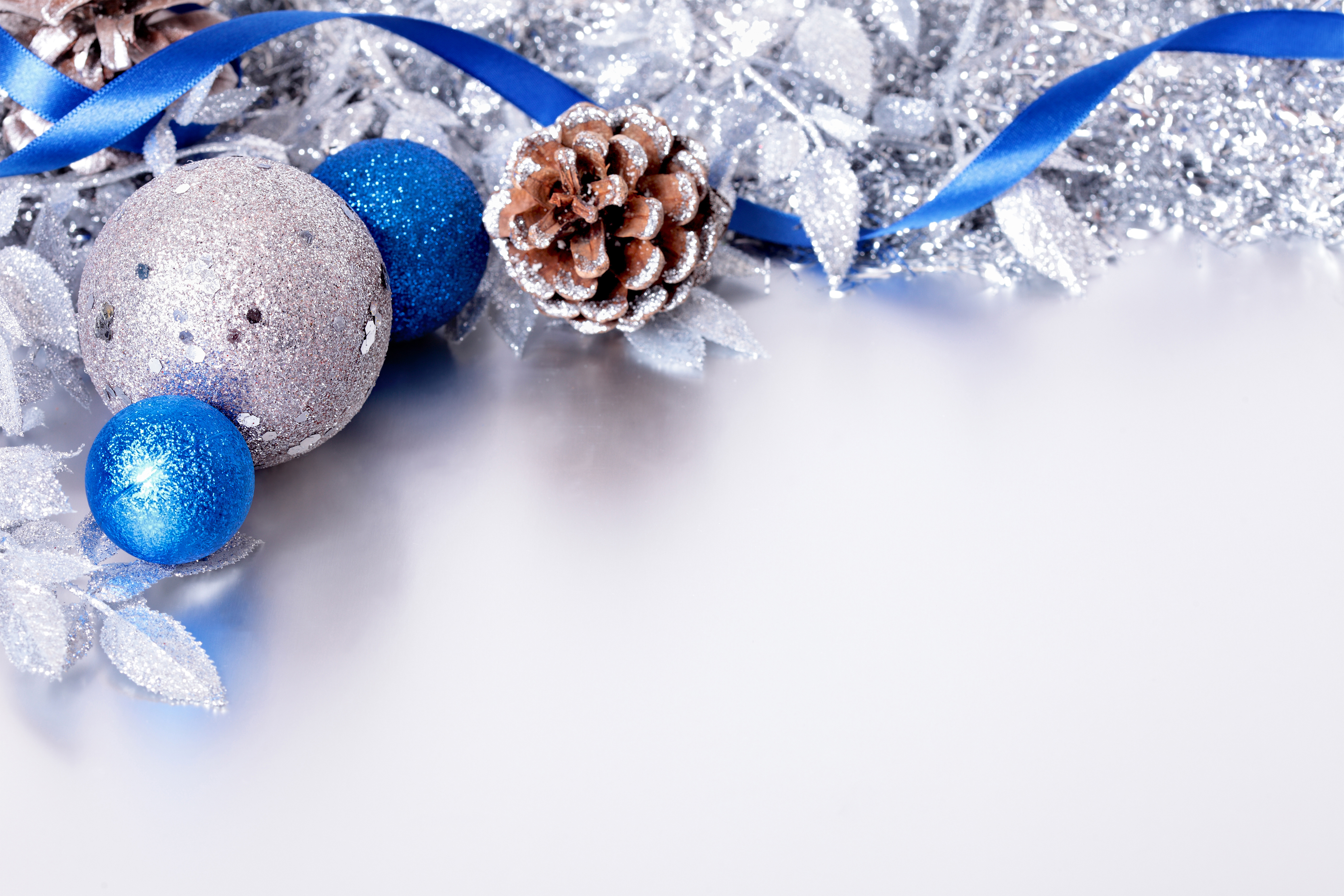 Silver and Blue Christmas Background​-Quality Free Image and Transparent PNG Clipart