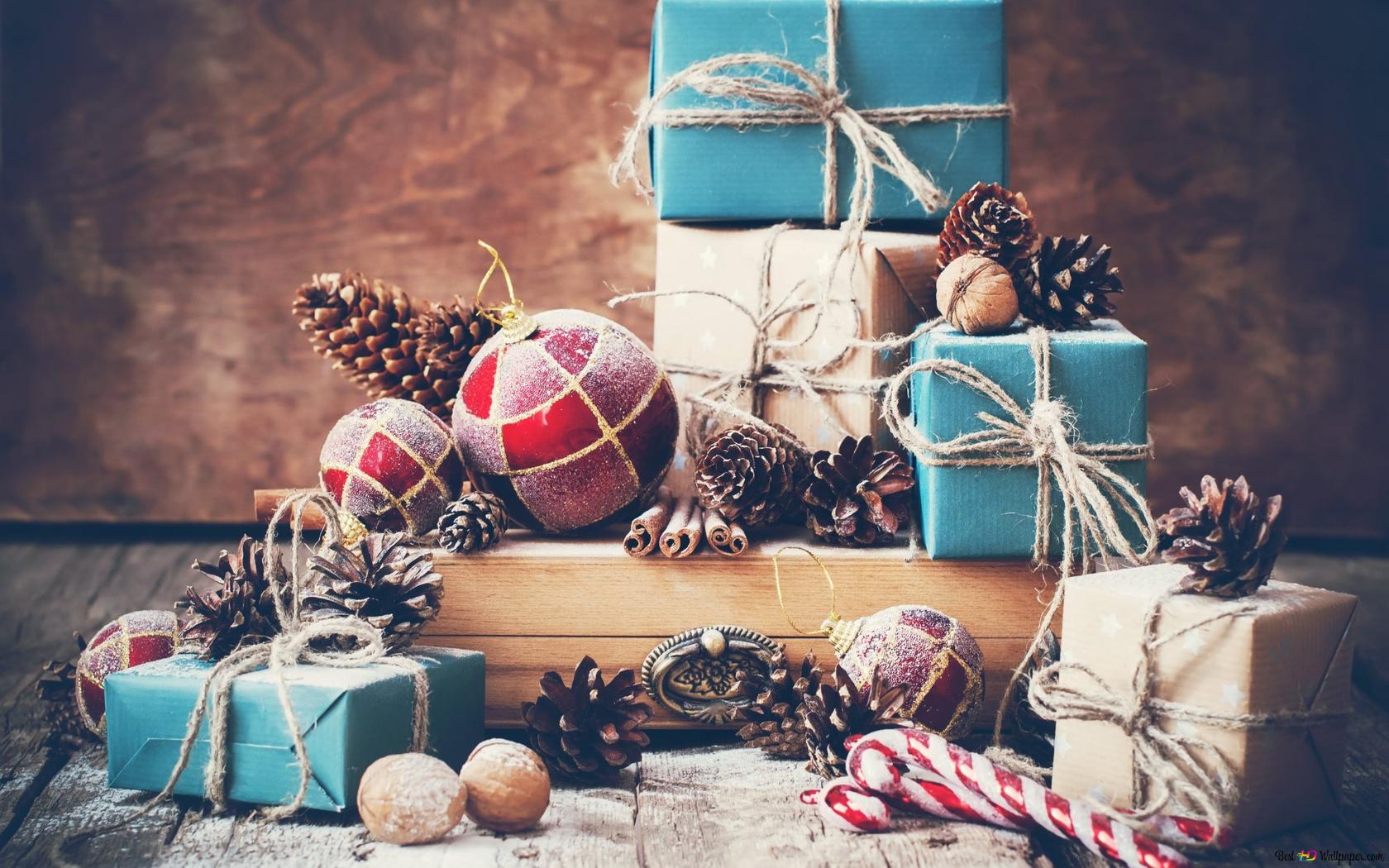Christmas gifts. 2K wallpaper download