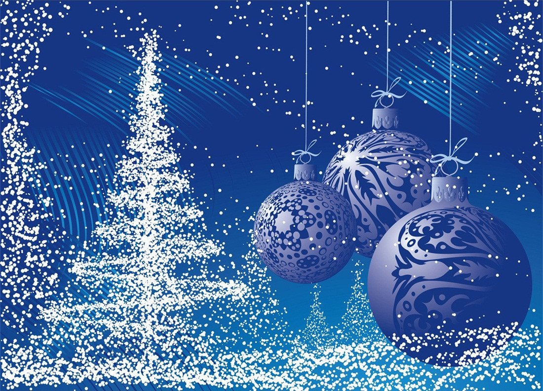 3D Christmas Tree Blue Light 45