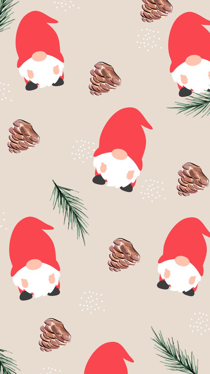 Christmas Gnome Phone Wallpaper