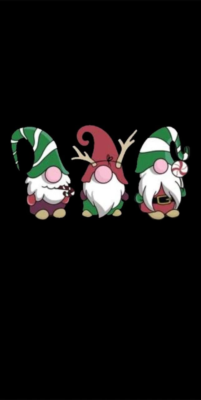 Gnomes. Christmas phone wallpaper, Gnome wallpaper, Cute christmas wallpaper