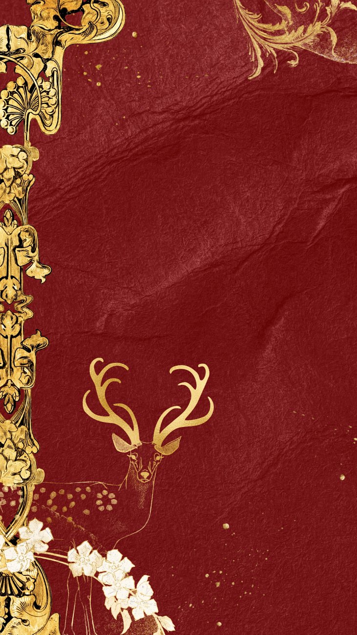 Aesthetic Christmas iPhone wallpaper, gold