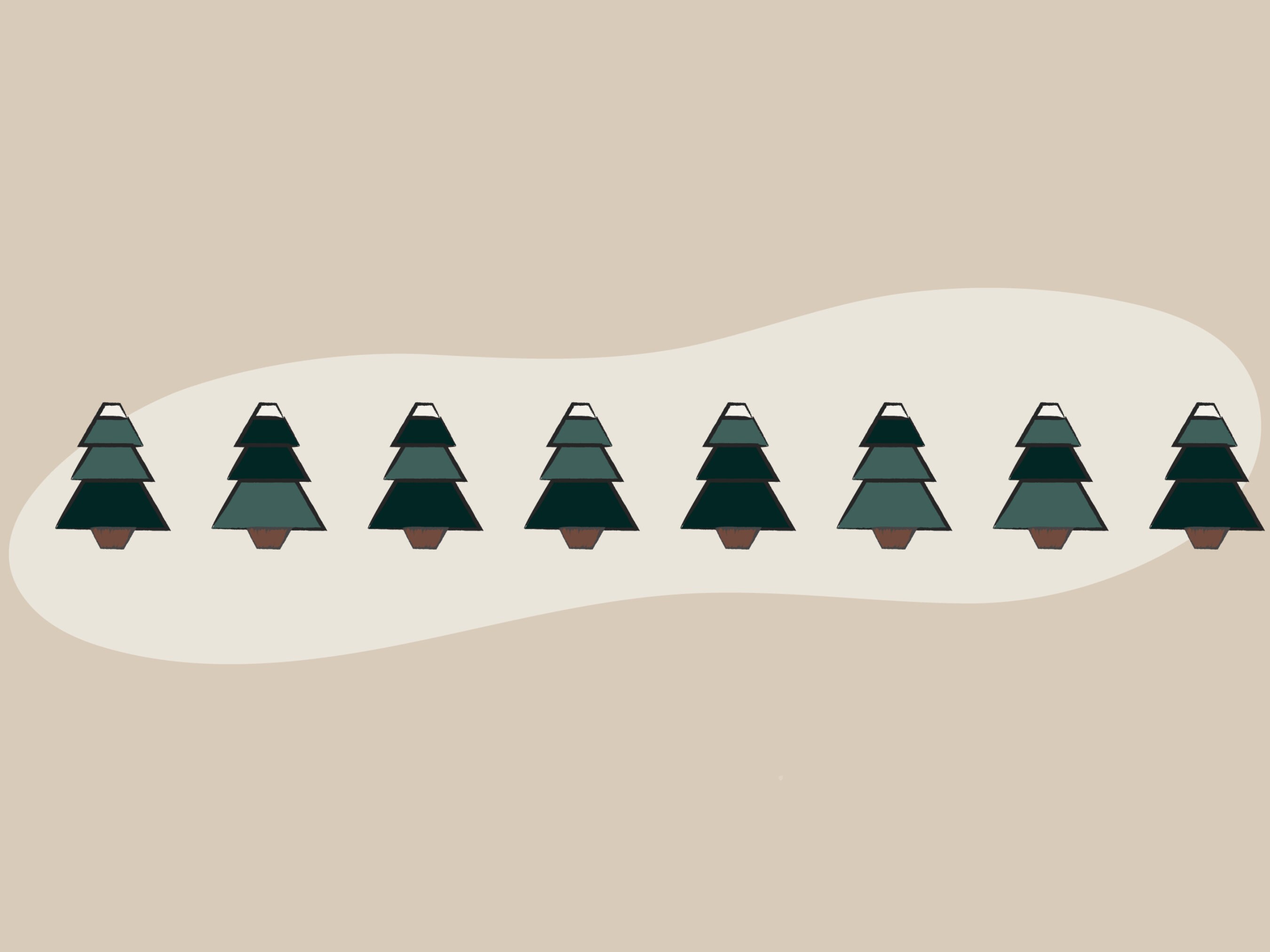 Desktop Wallpaper. Set of 2. Christmas Tree