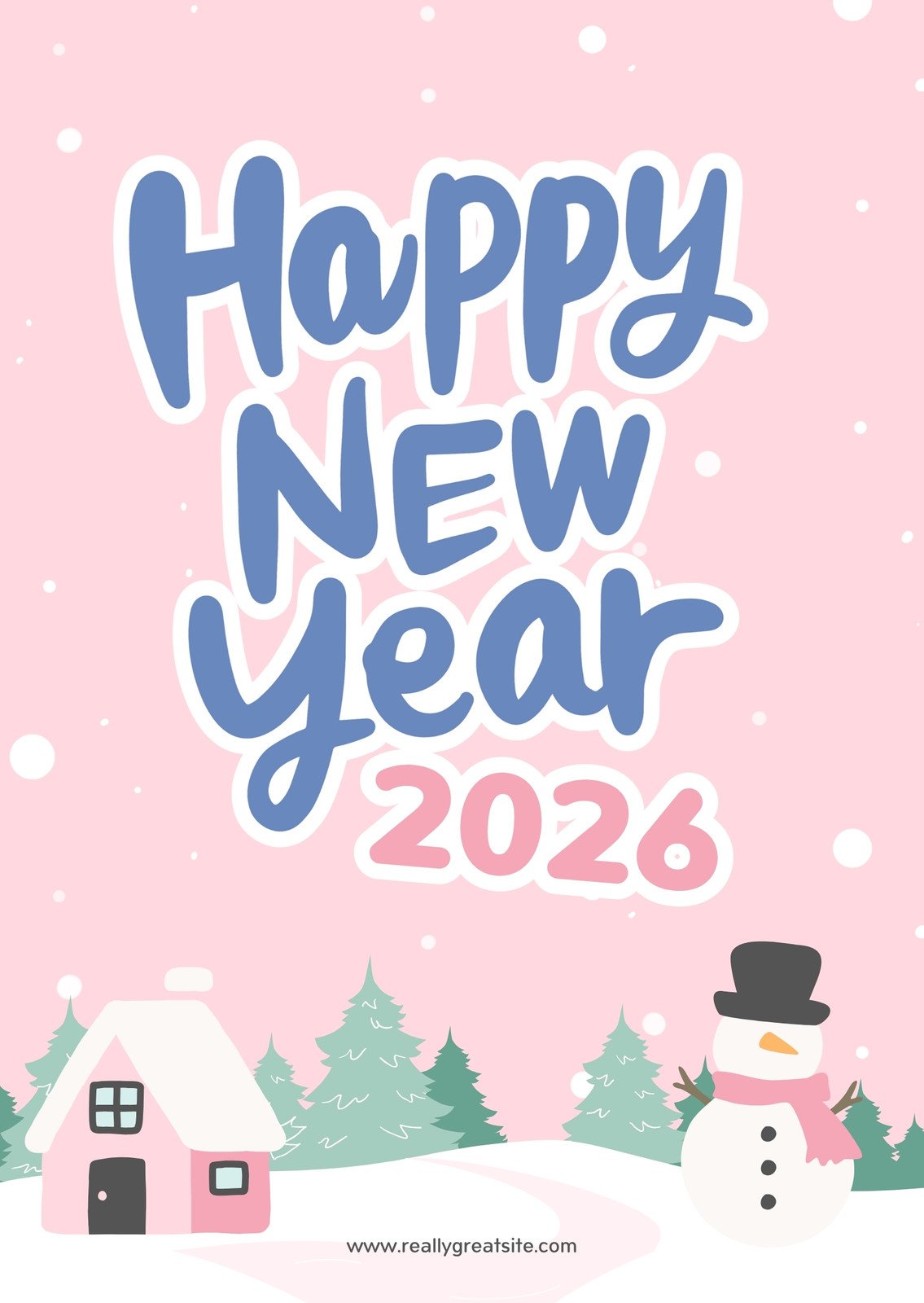printable, New Year card