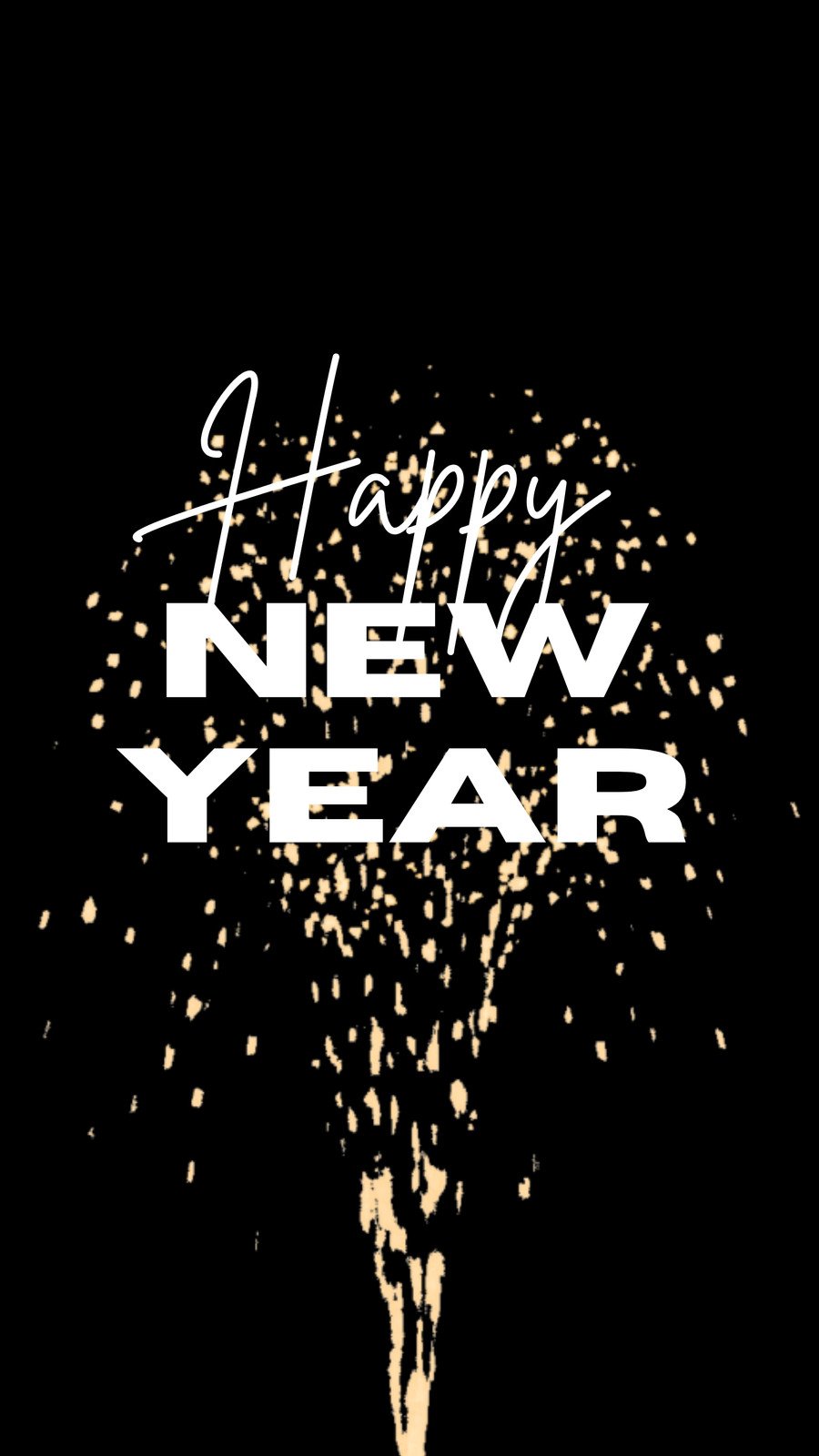 Black and White Dynamic New Year's Your Story