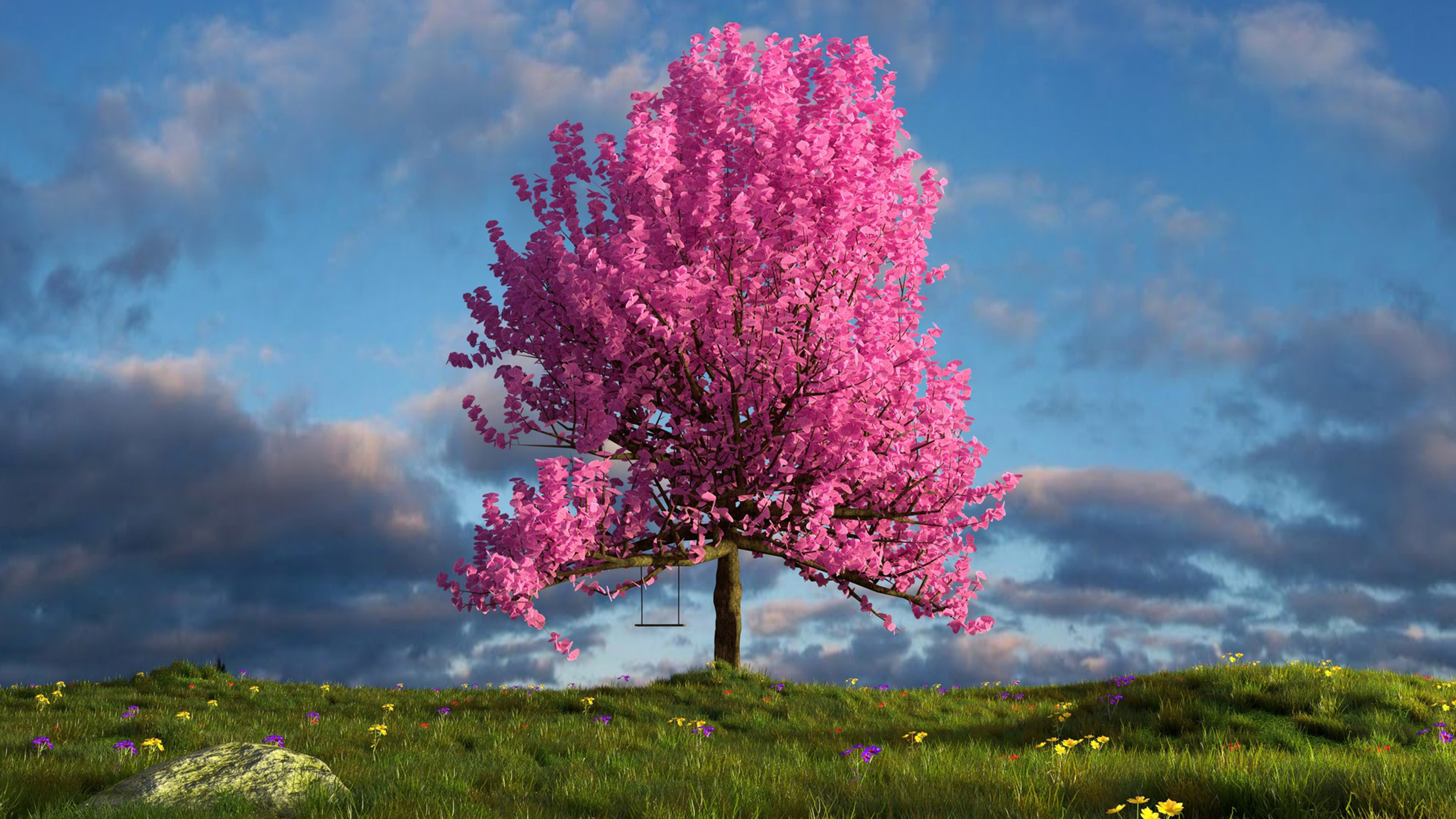 Pink Tree 3840 × 2160