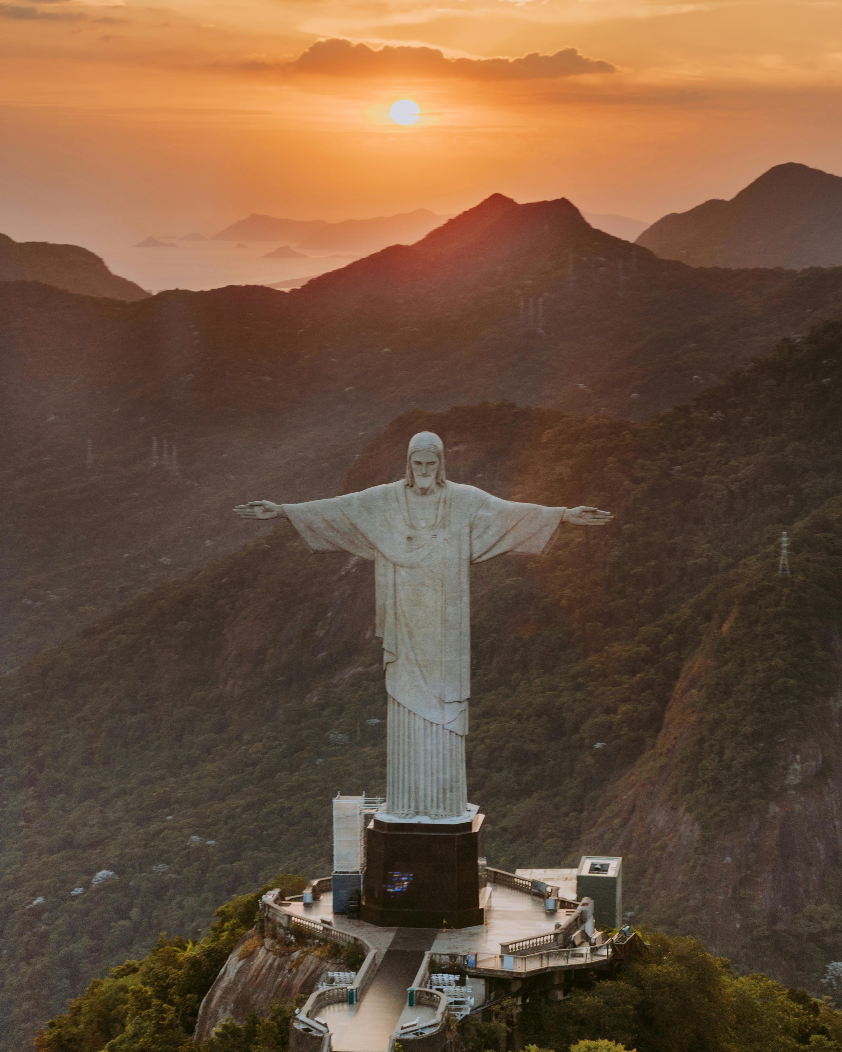 Christ the Redeemer During Sunset · Free