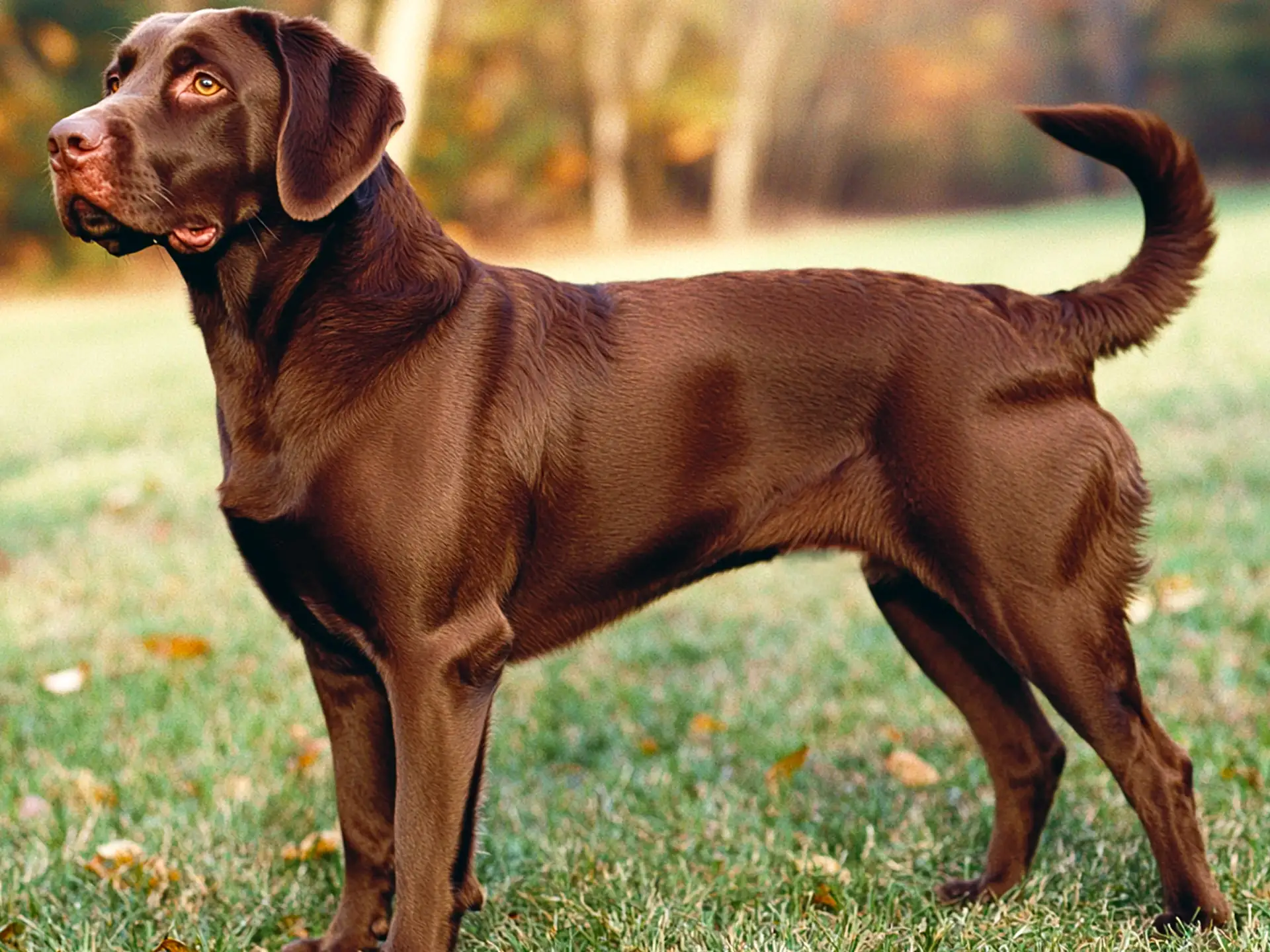 Pitbull Brown Chocolate Lab Retriever Mix Chocolate Labrador Retriever Sitting On Floor Photo