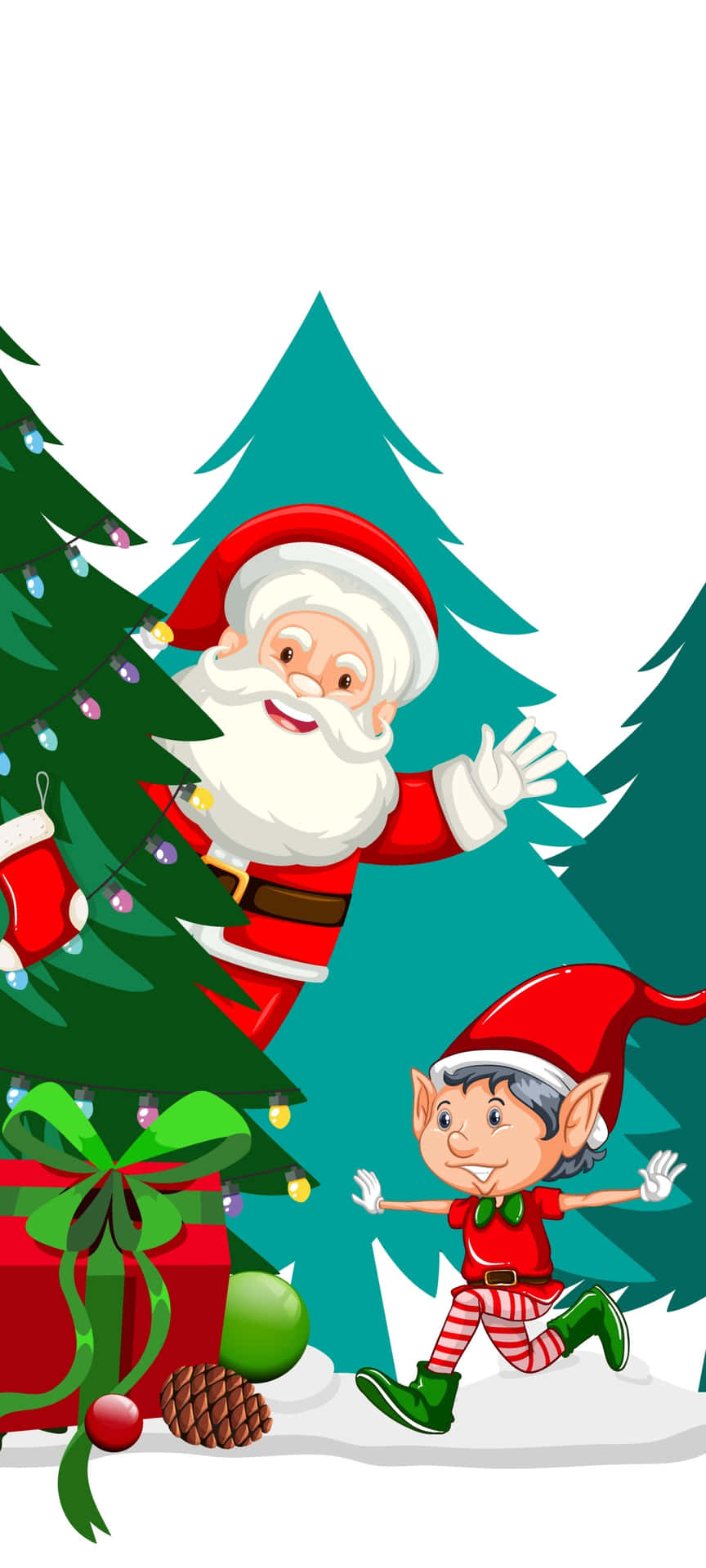 Download Christmas Elves making toys for Santa Wallpaper