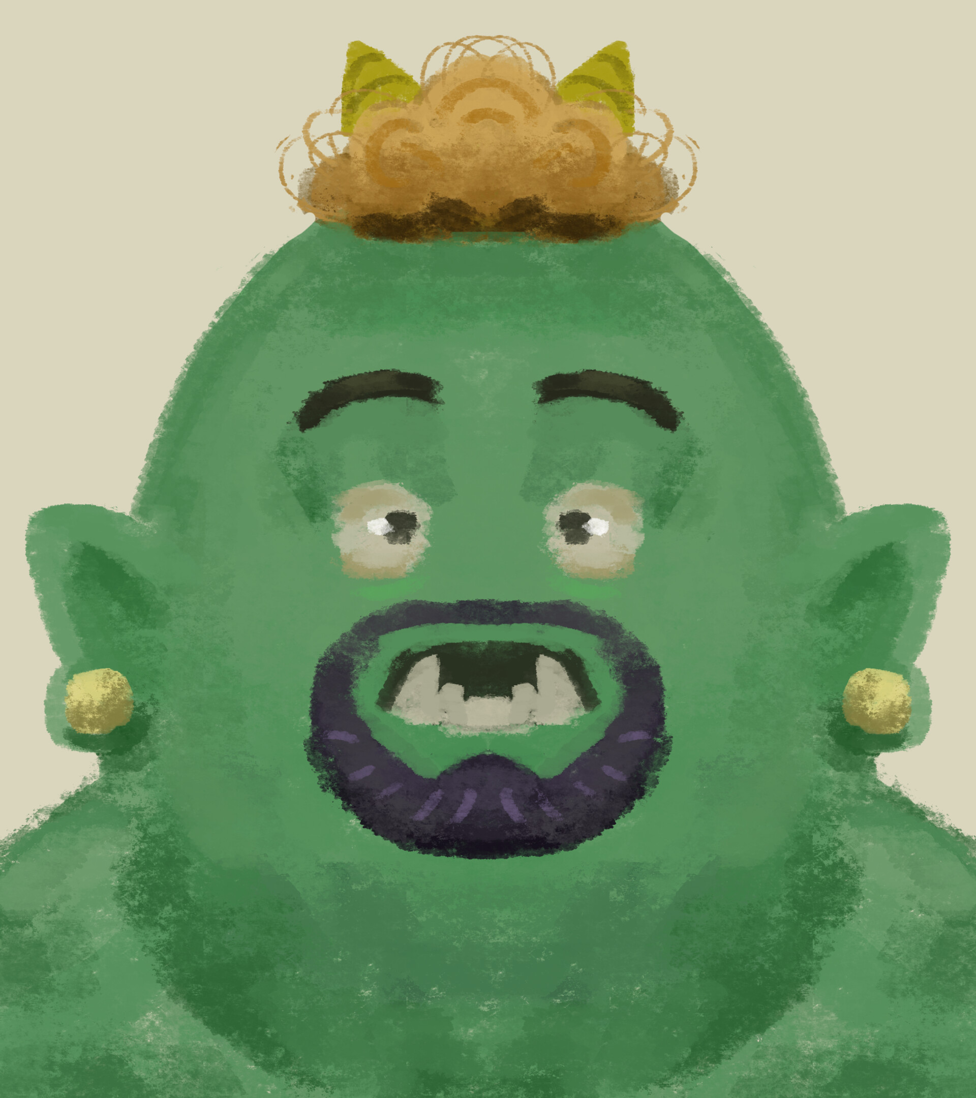 Netflix Oni Thunder god's tale fan art the wind god